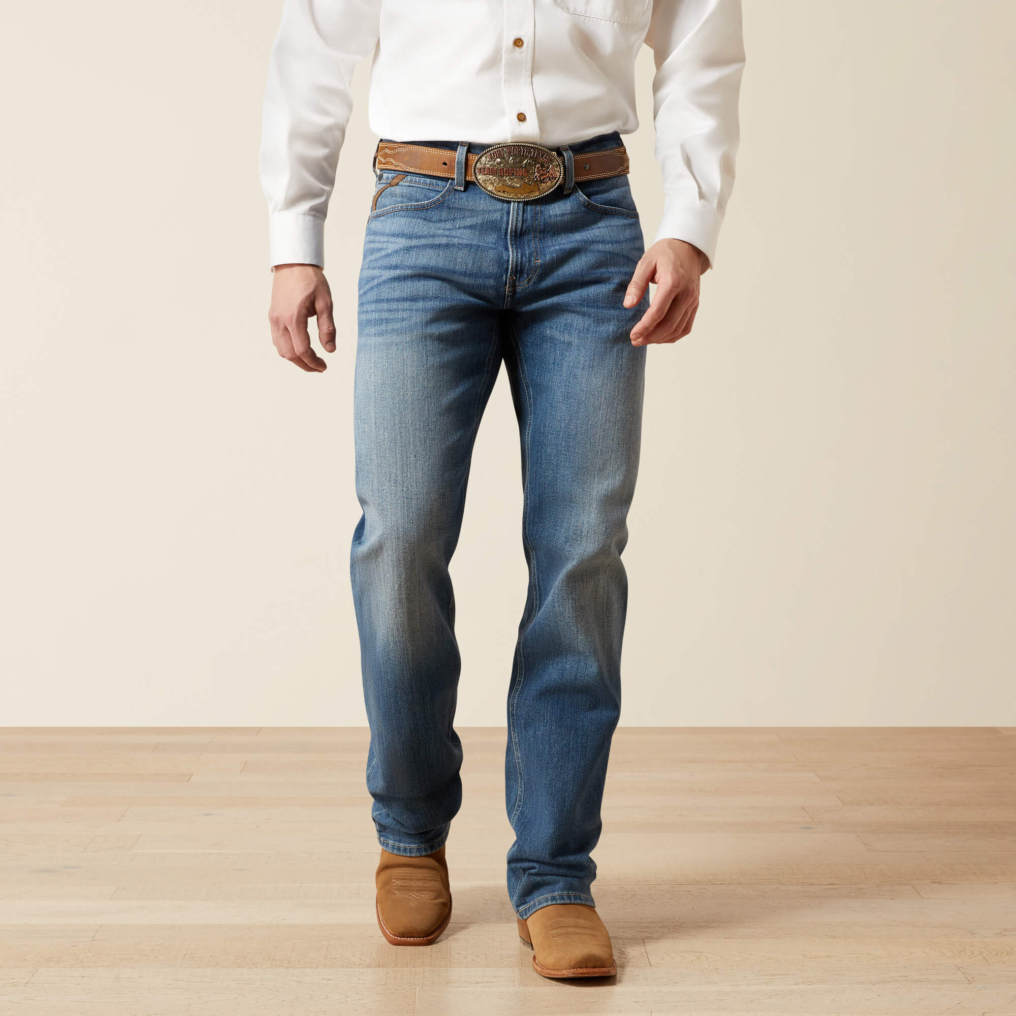 M2 Relaxed Stretch Legacy Boot Cut Jean Front - BRANDON