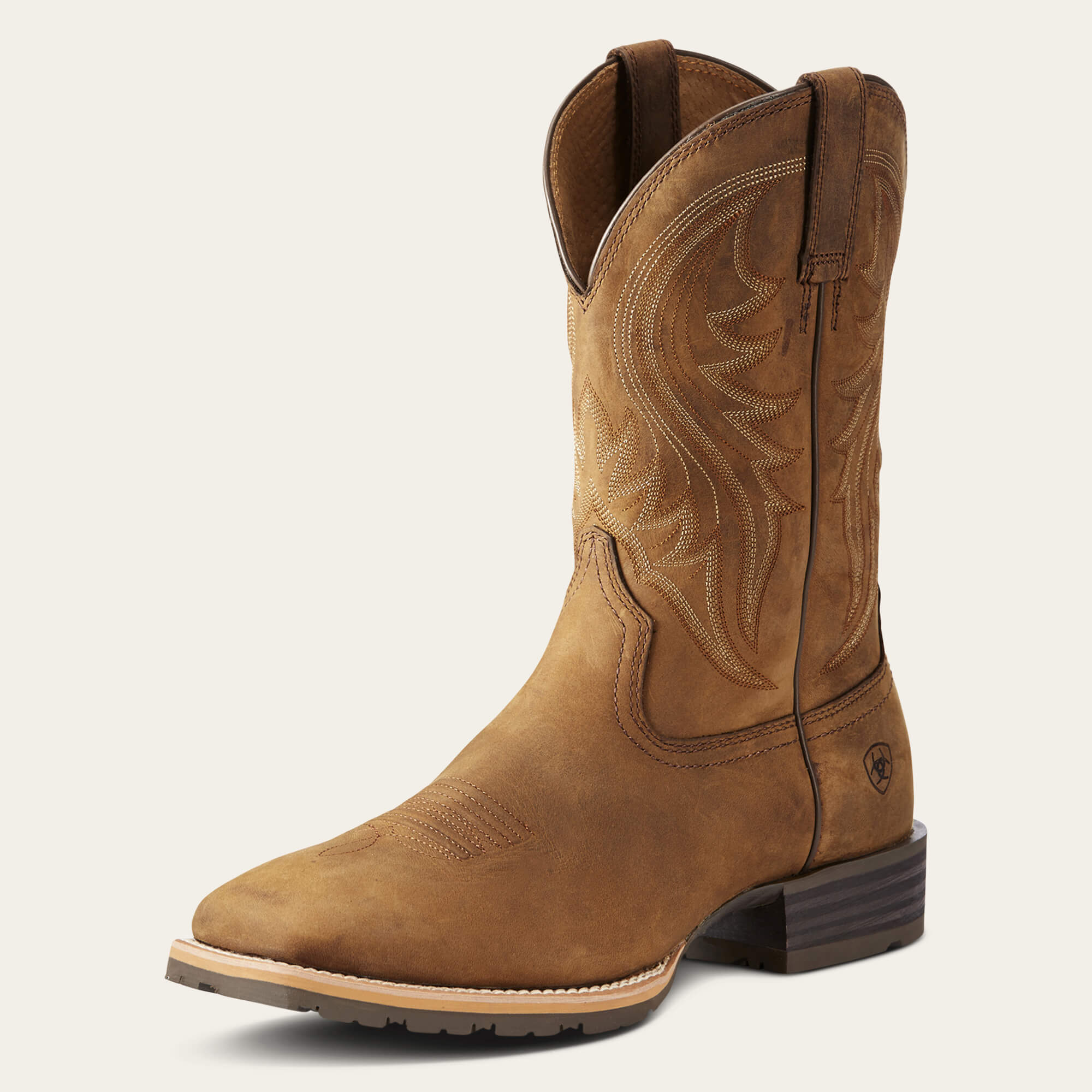 Hybrid Rancher Western Boot 3-4 Front - DISTRESSED BROWN