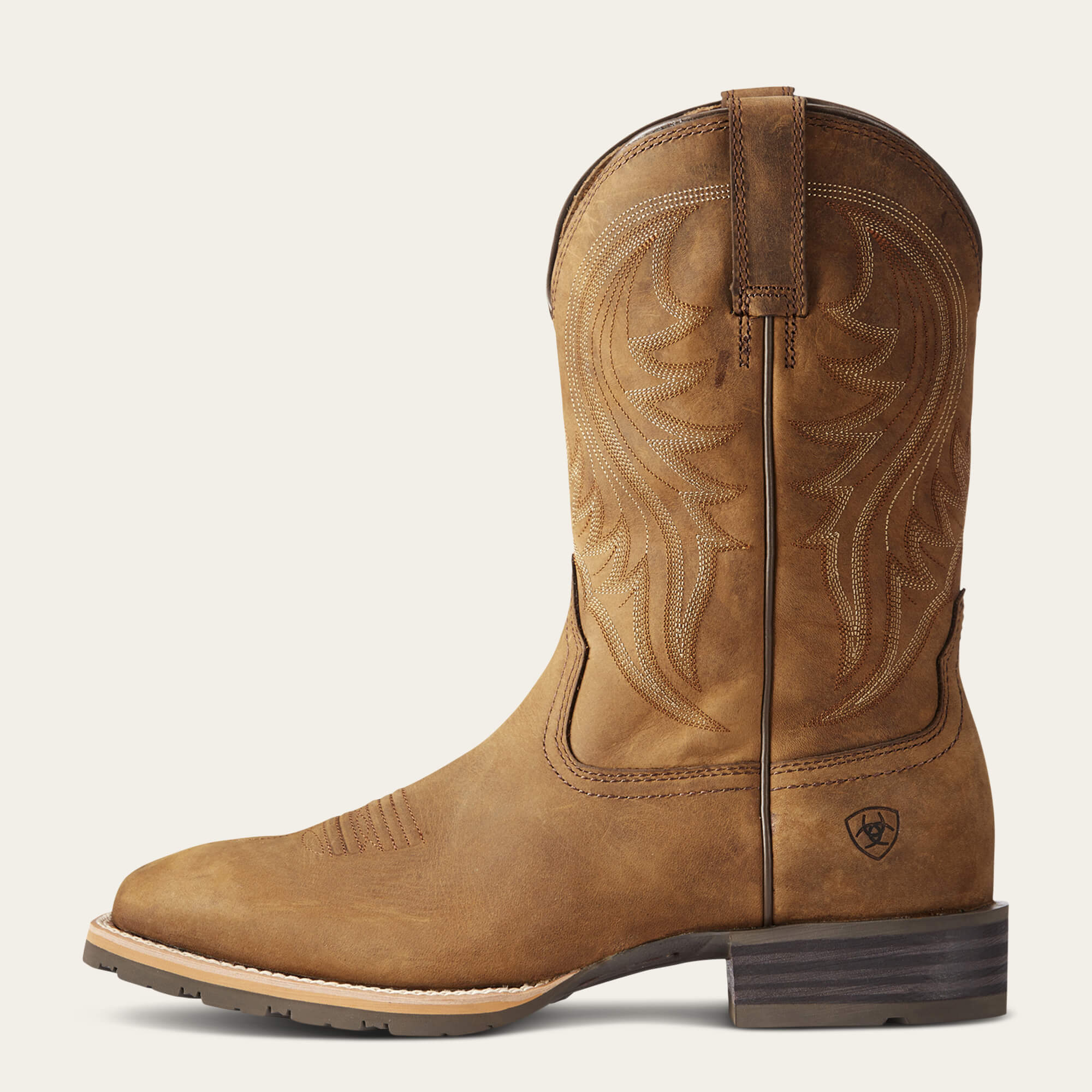 Hybrid Rancher Western Boot Side - DISTRESSED BROWN