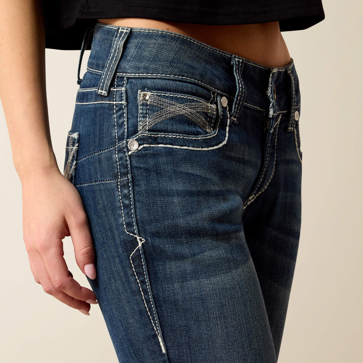 Mid Rise Ivy Straight Leg Jean - Dresden