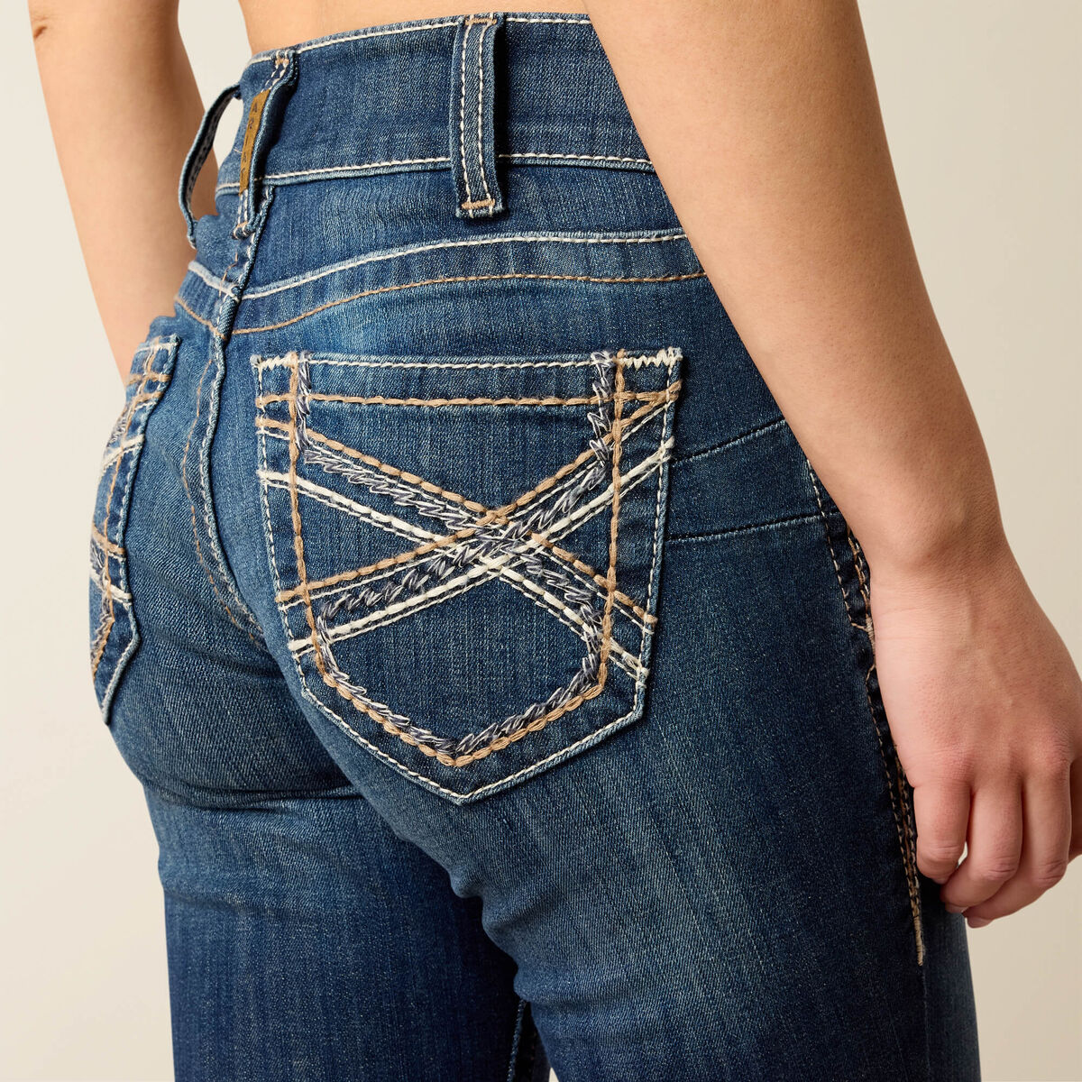 Mid Rise Entwined Festival Boot Cut Jeans - Festival