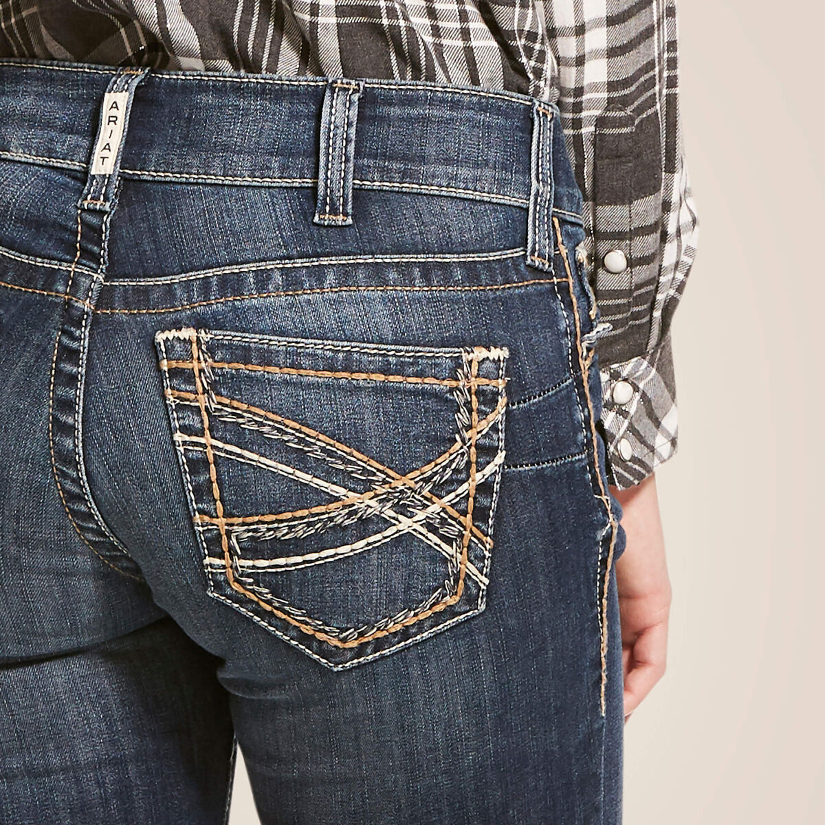 Mid Rise Entwined Festival Boot Cut Jeans - Festival