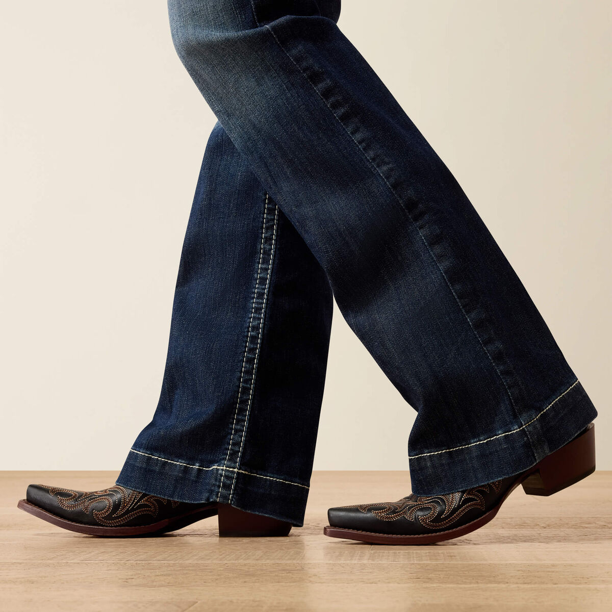 Mid Rise Entwined Trouser Jeans - Marine