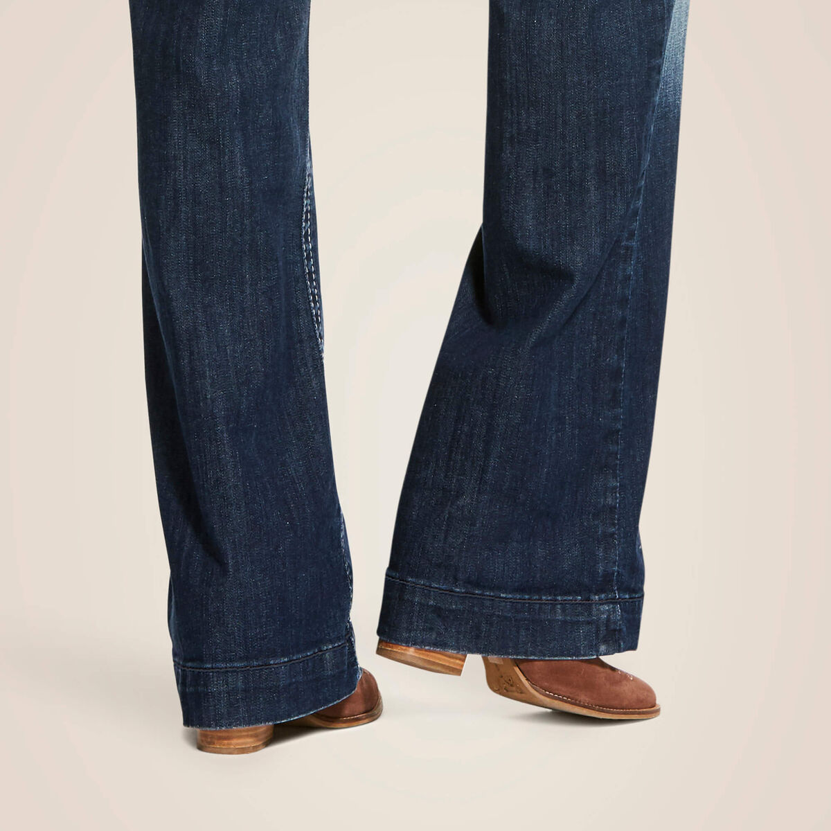 Mid Rise Entwined Trouser Jeans - Marine
