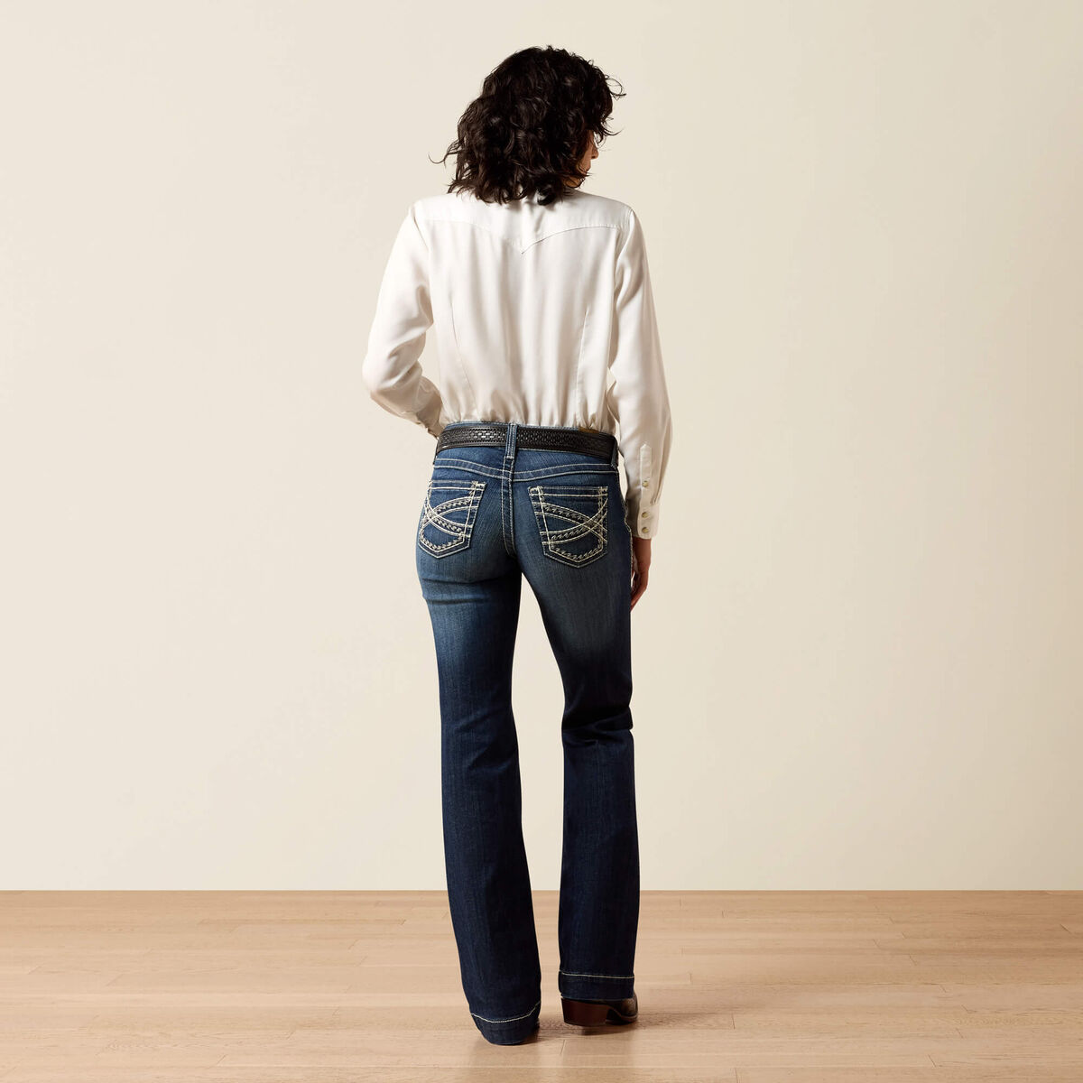 Mid Rise Entwined Trouser Jeans - Marine