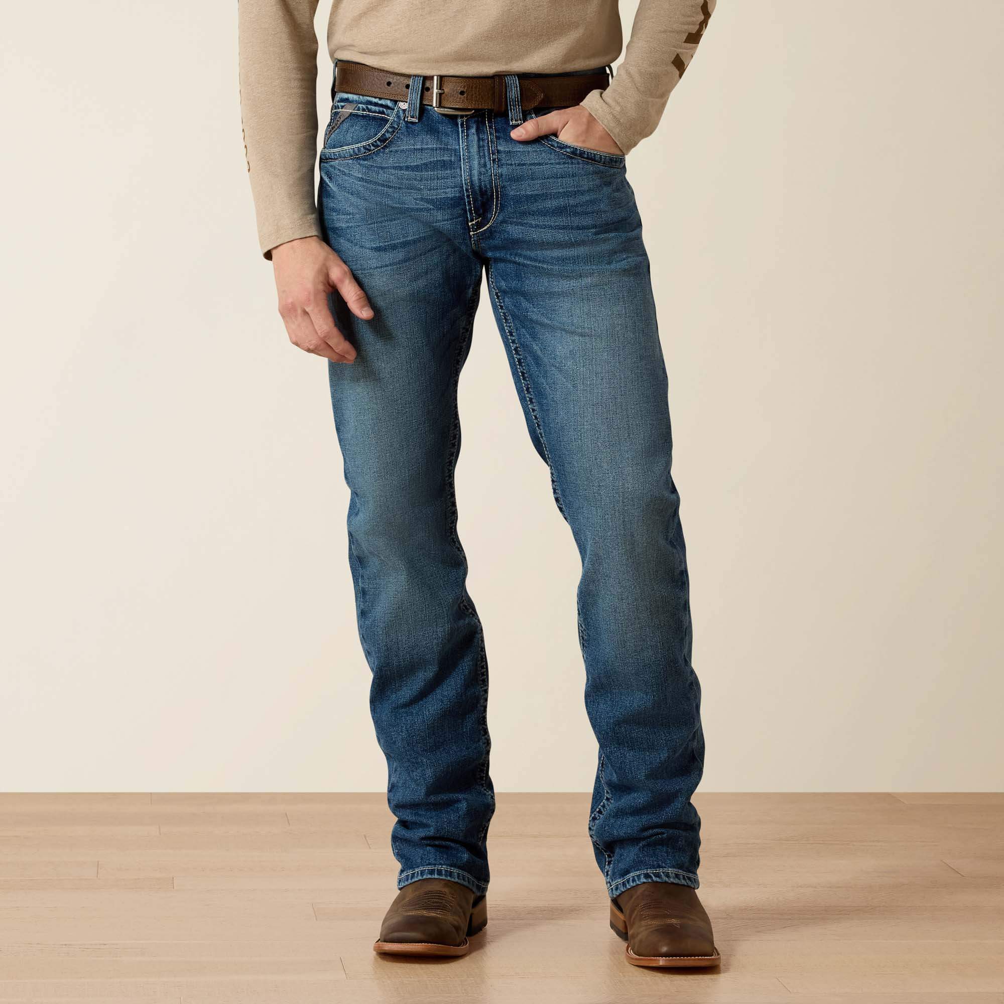 M2 Traditional Relaxed Grayson Boot Cut Jean Front - FARGO