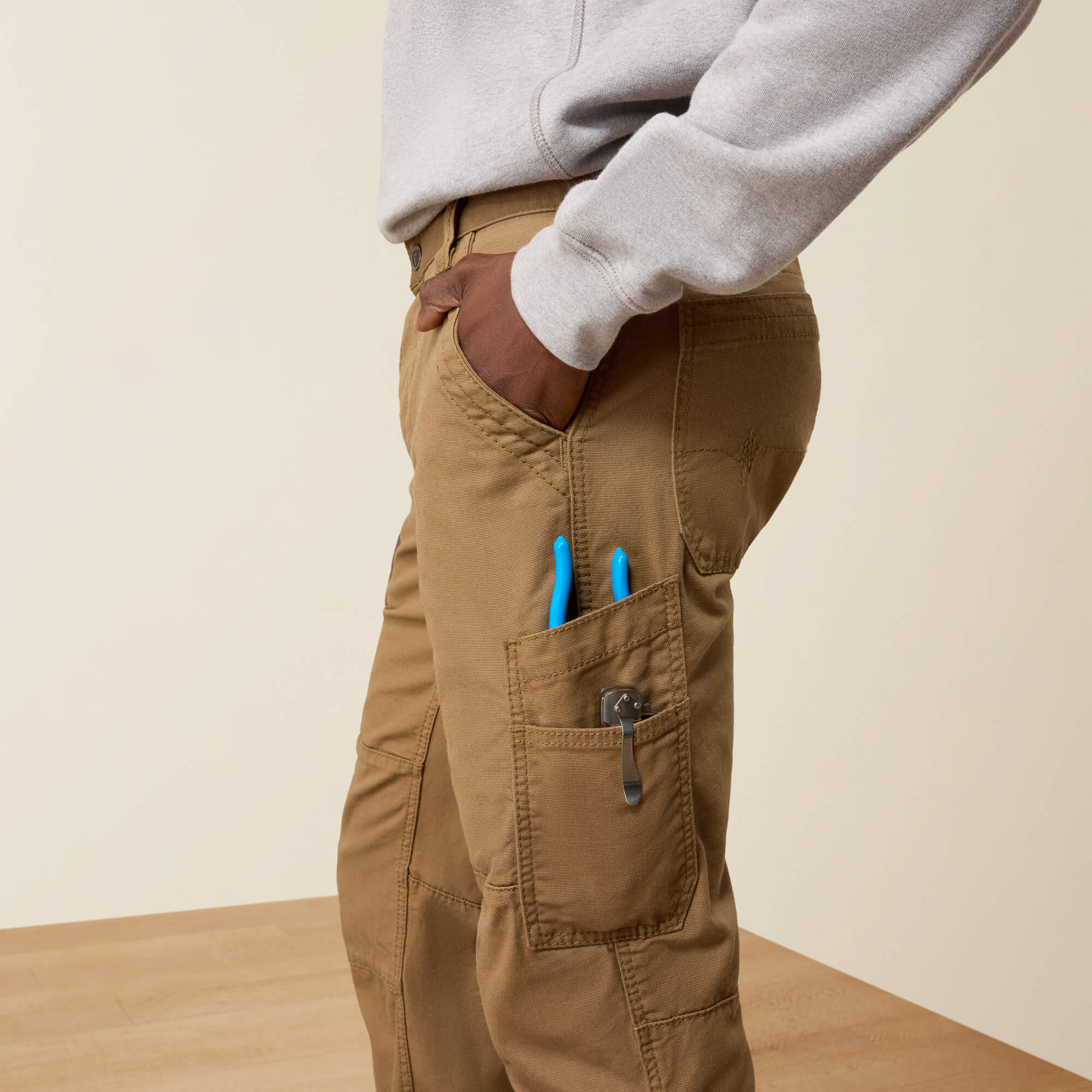 FR M5 Straight DuraStretch DuraLight Cordura Canvas Straight Pant 02 - FIELD KHAKI