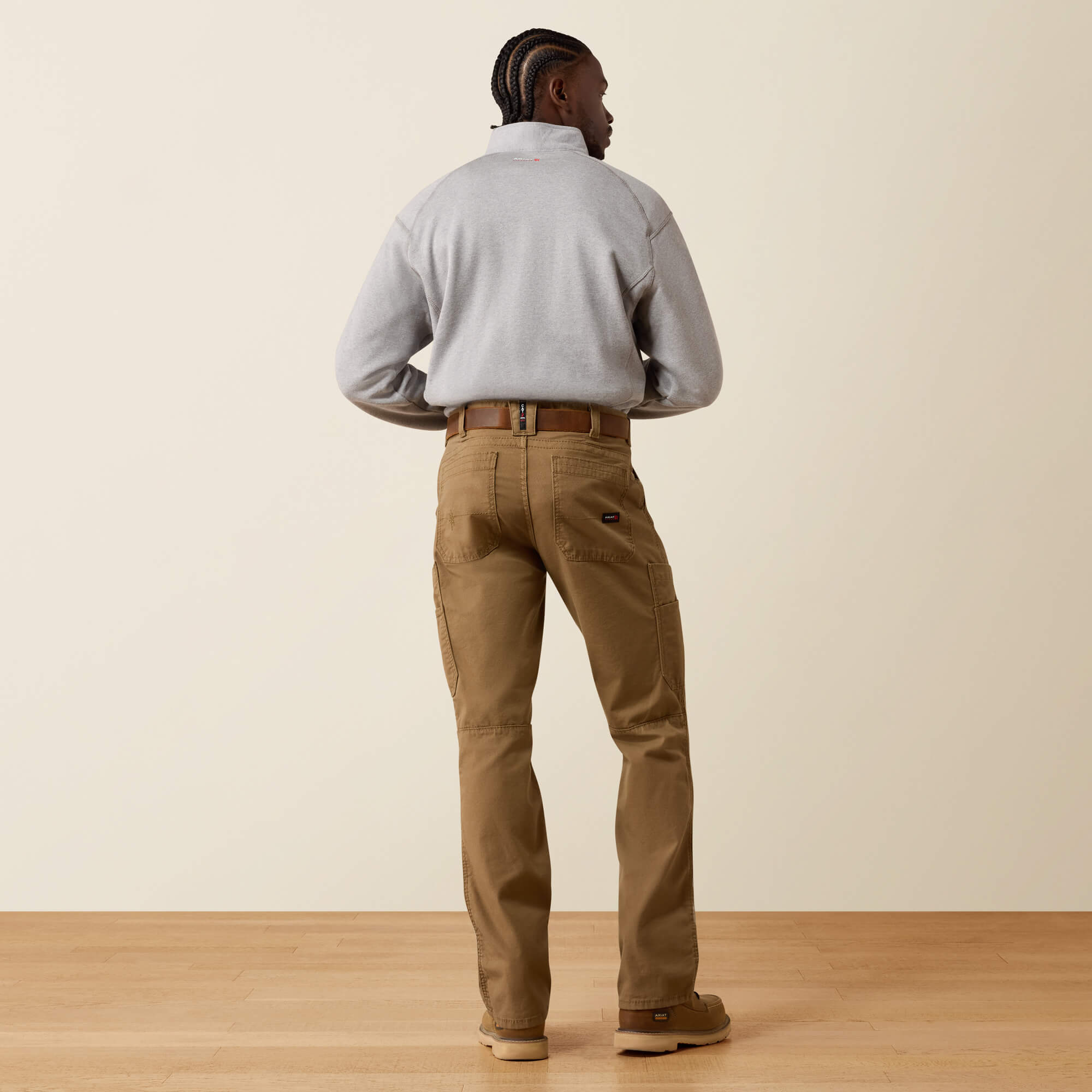 FR M5 Straight DuraStretch DuraLight Cordura Canvas Straight Pant Back - FIELD KHAKI