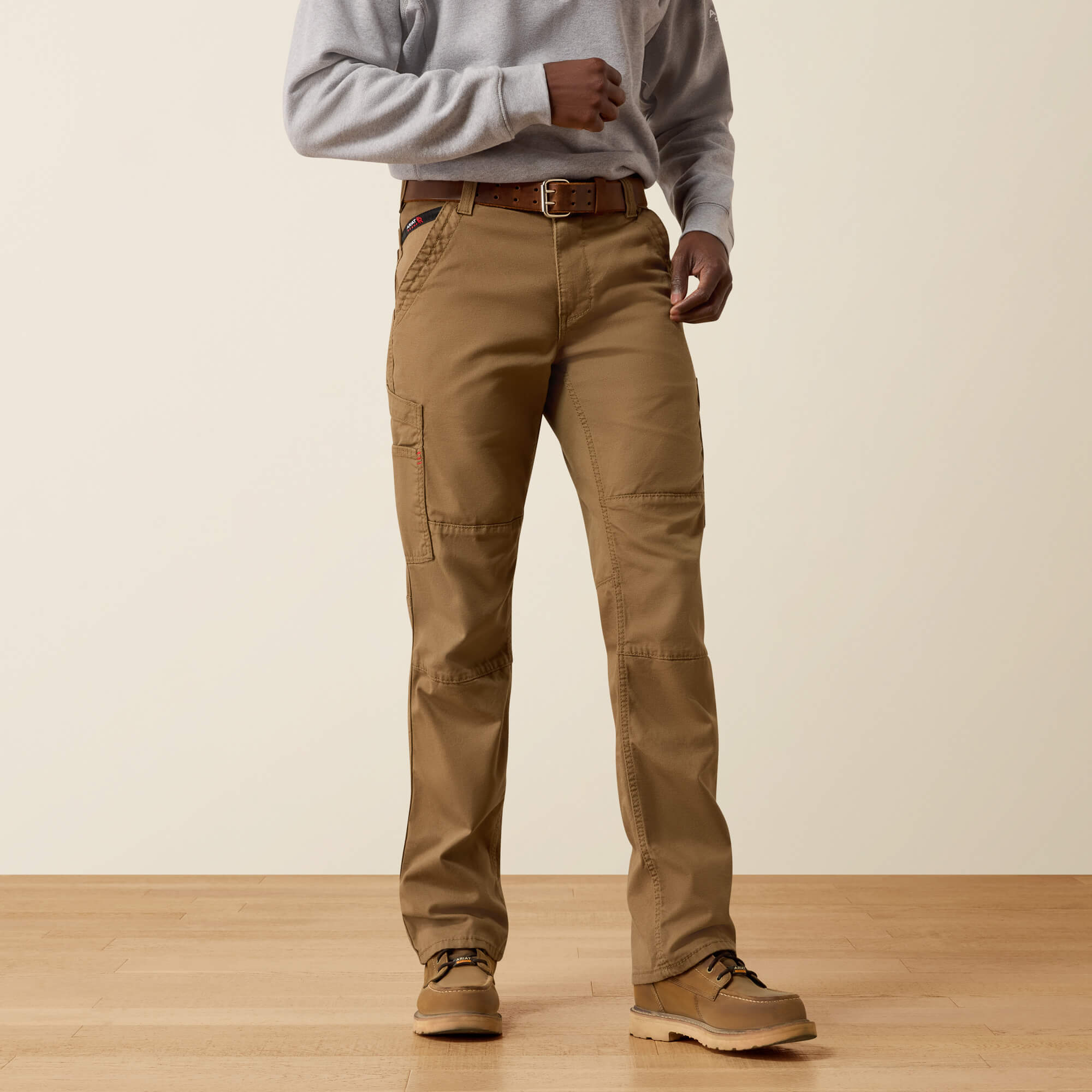 FR M5 Straight DuraStretch DuraLight Cordura Canvas Straight Pant Front - FIELD KHAKI