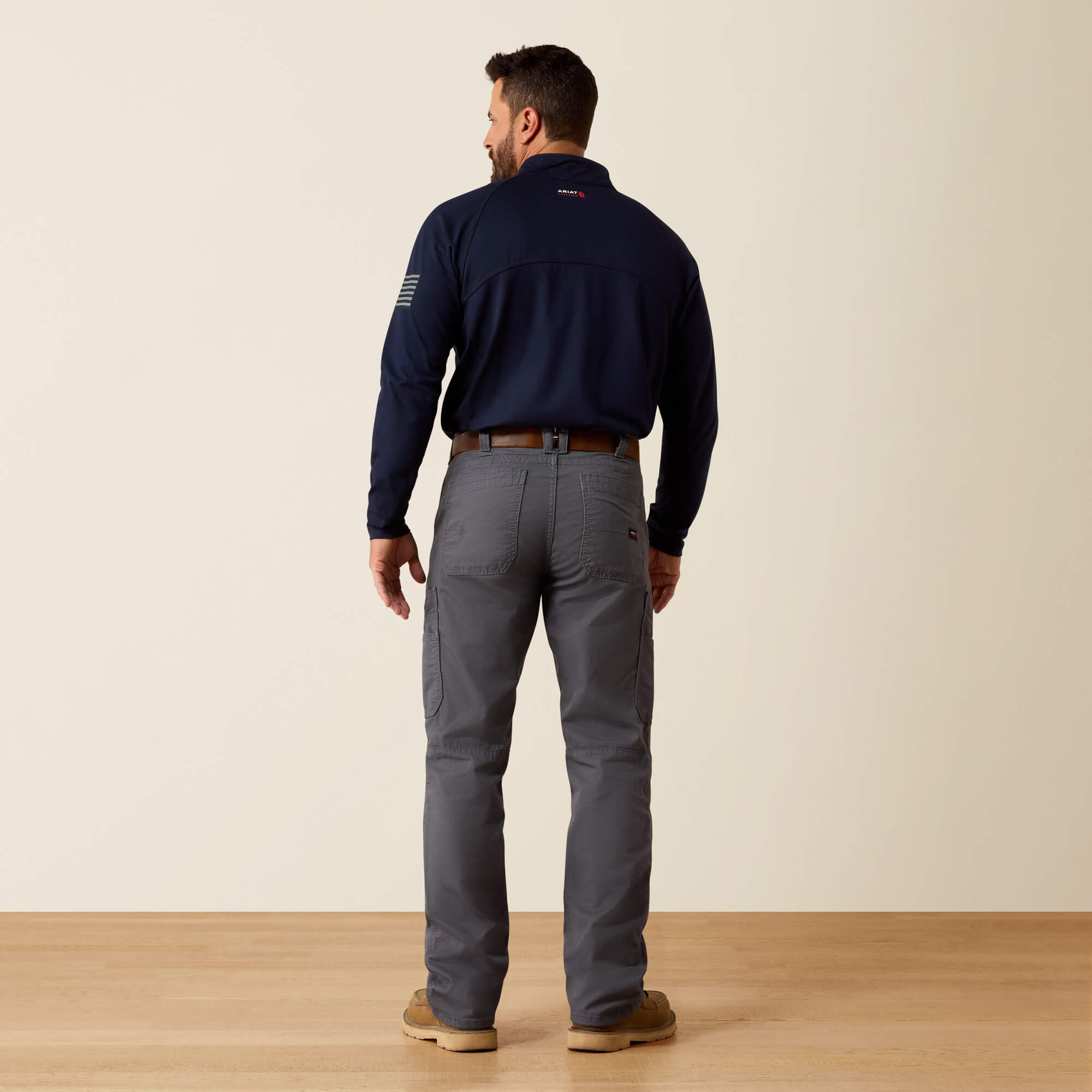 FR M5 Straight DuraStretch DuraLight Cordura Canvas Straight Pant Back - IRON GRAY