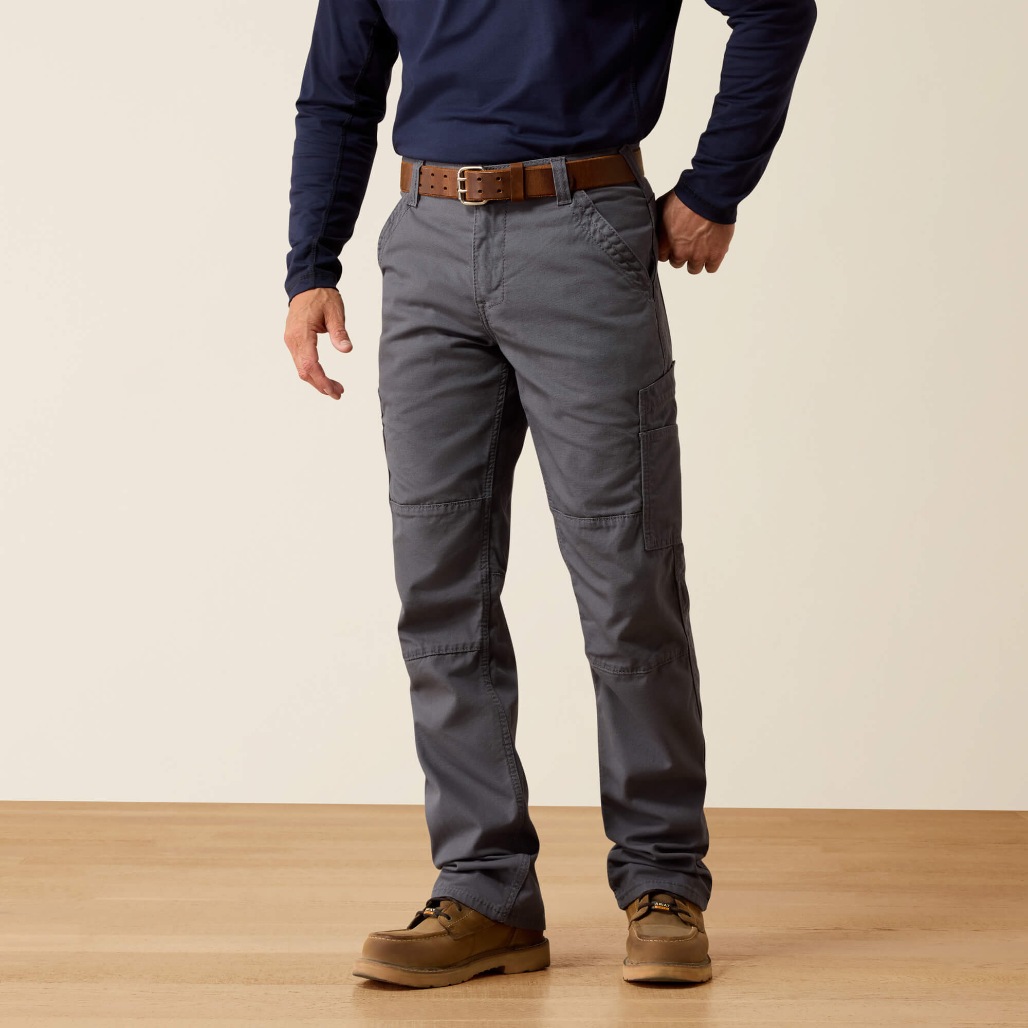 FR M5 Straight DuraStretch DuraLight Cordura Canvas Straight Pant Front - IRON GRAY