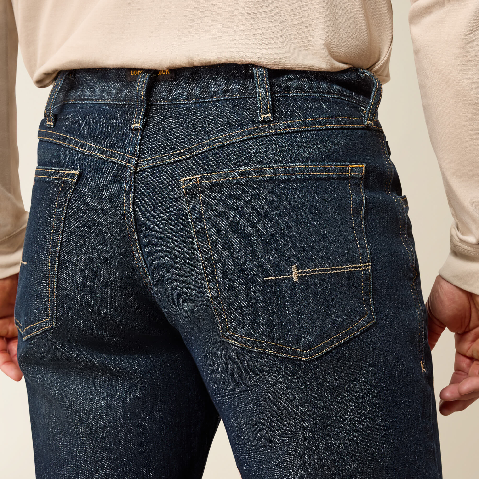 Rebar M4 Relaxed DuraStretch Basic Stackable Straight Leg Jean 03 - BLACKSTONE