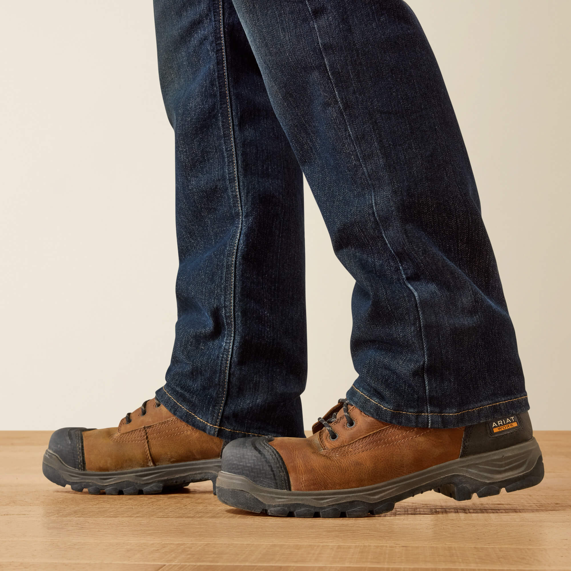 Rebar M4 Relaxed DuraStretch Basic Stackable Straight Leg Jean 04 - BLACKSTONE