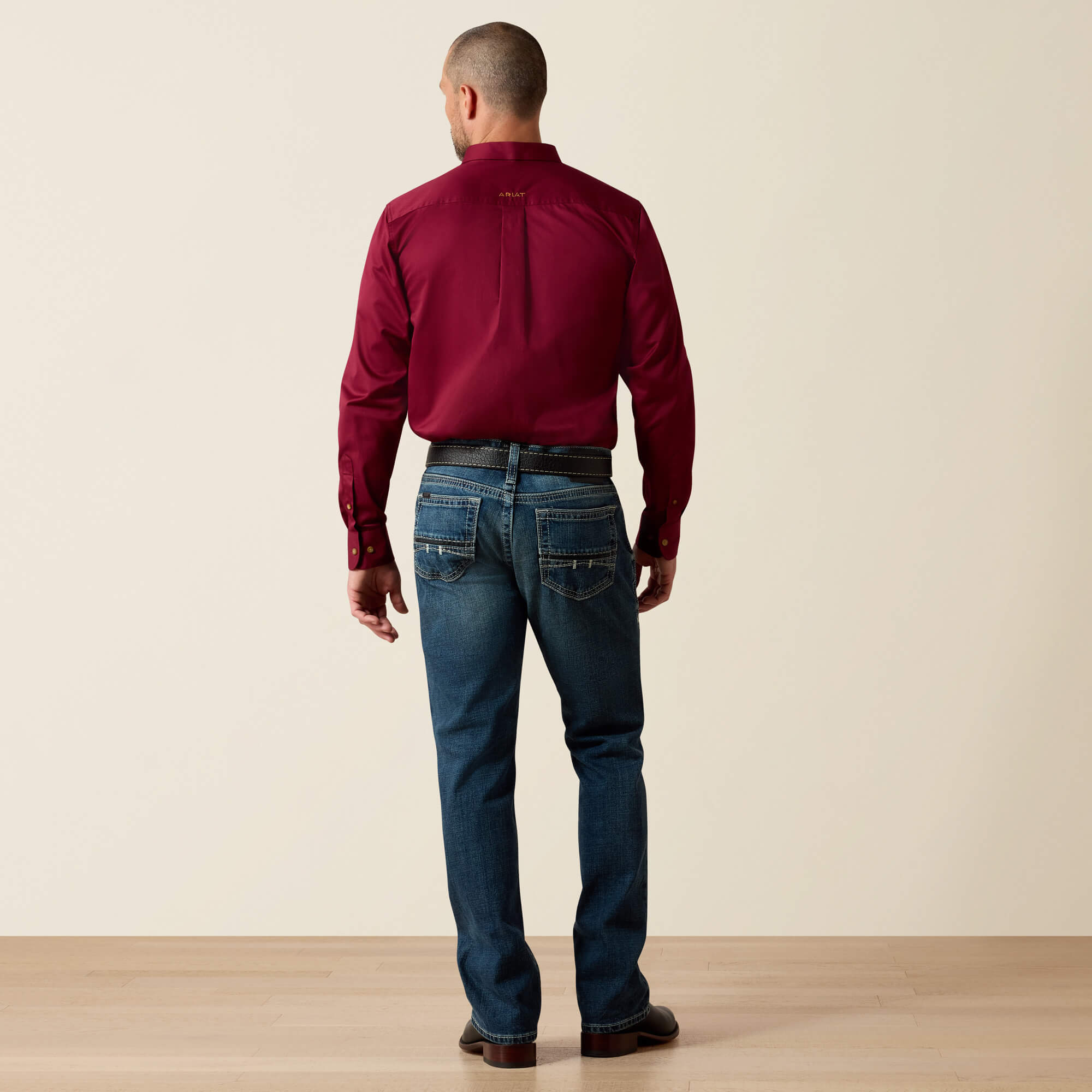 M7 Rocker Stretch Coltrane Stackable Straight Leg Jean Back - SILVERTON
