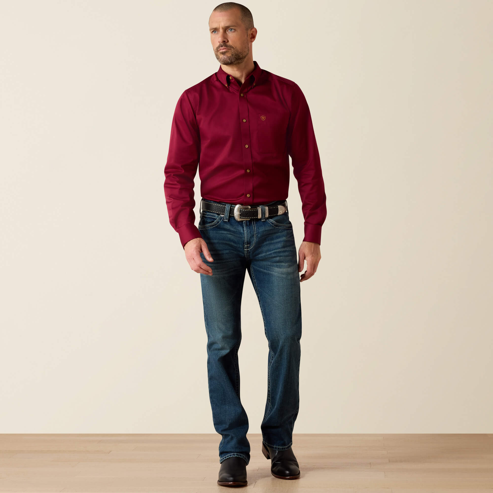 M7 Rocker Stretch Coltrane Stackable Straight Leg Jean Full - SILVERTON
