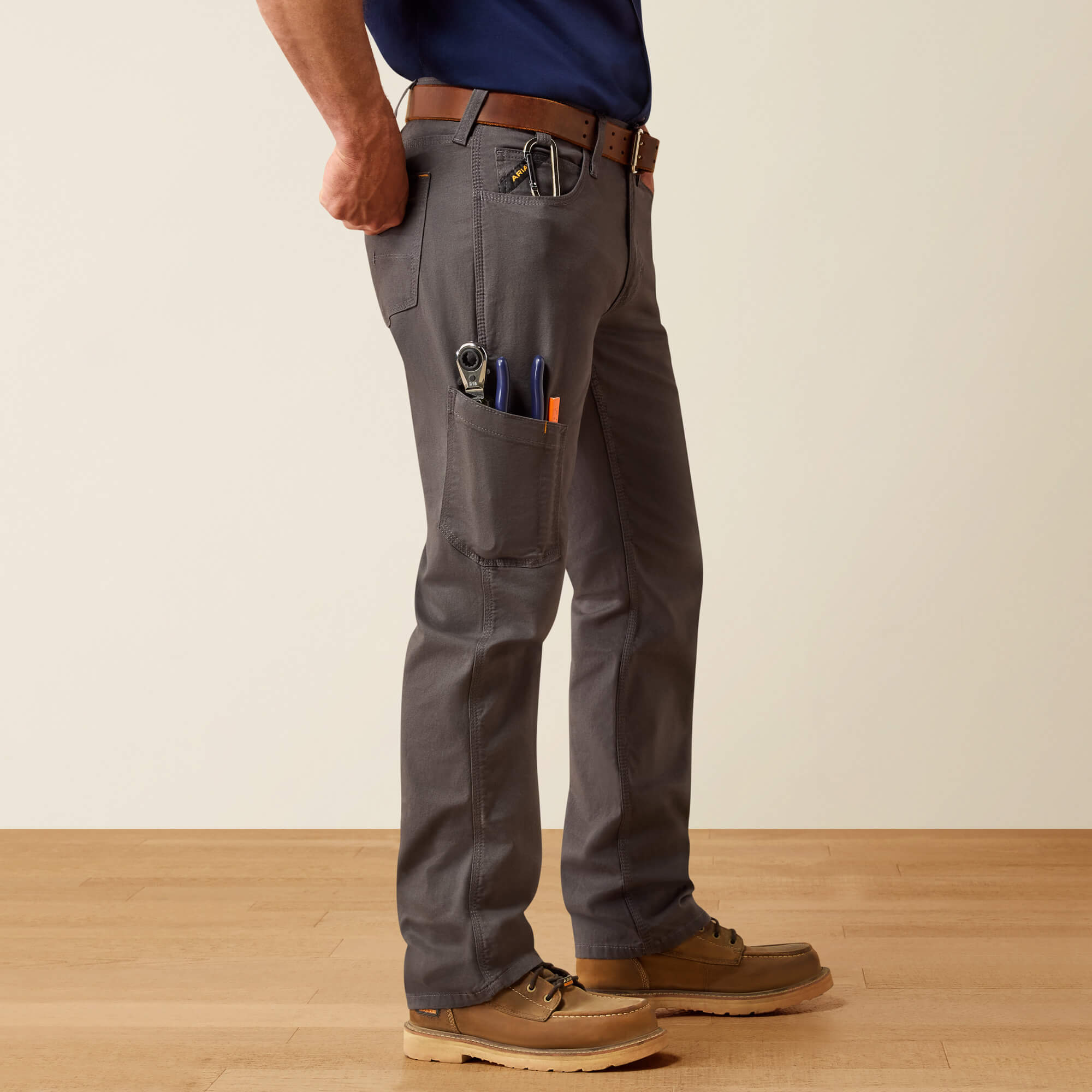 Rebar M4 Relaxed Made Tough DuraStretch Straight Leg Pants 01 - REBAR GRAY