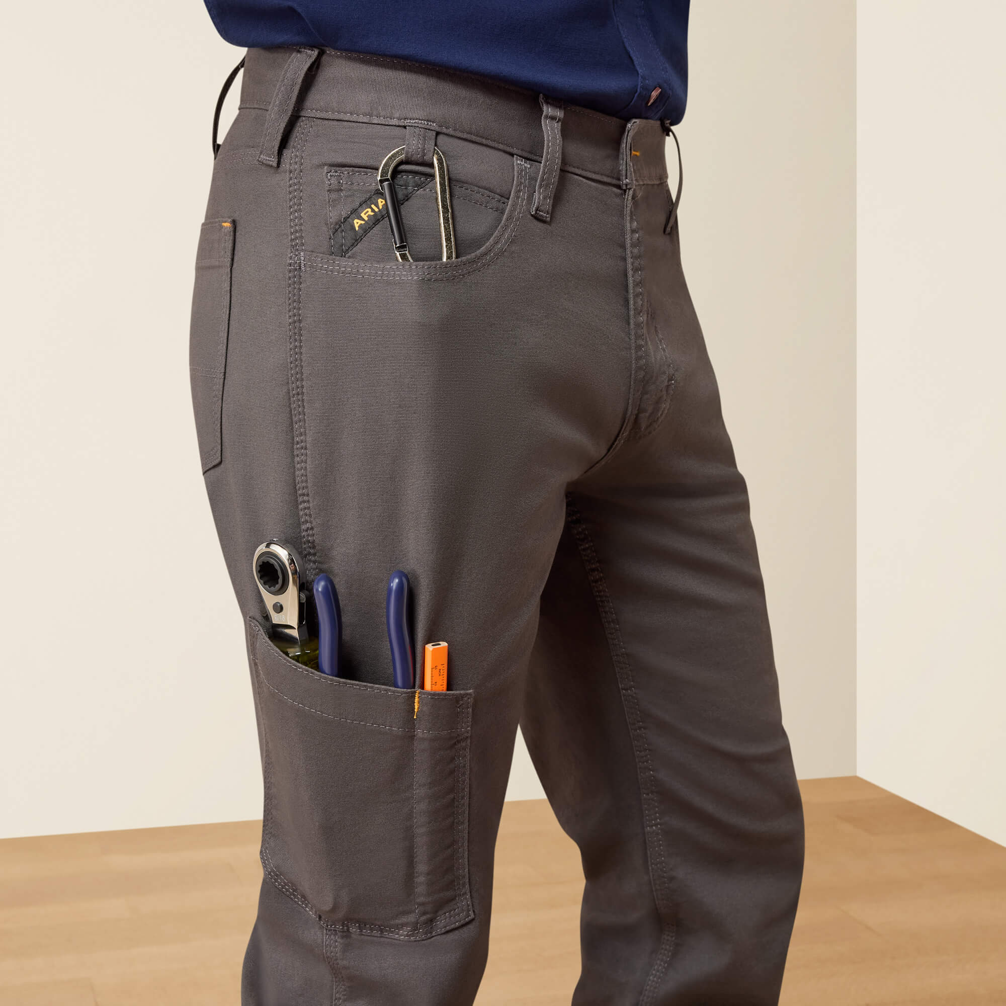 Rebar M4 Relaxed Made Tough DuraStretch Straight Leg Pants 02 - REBAR GRAY