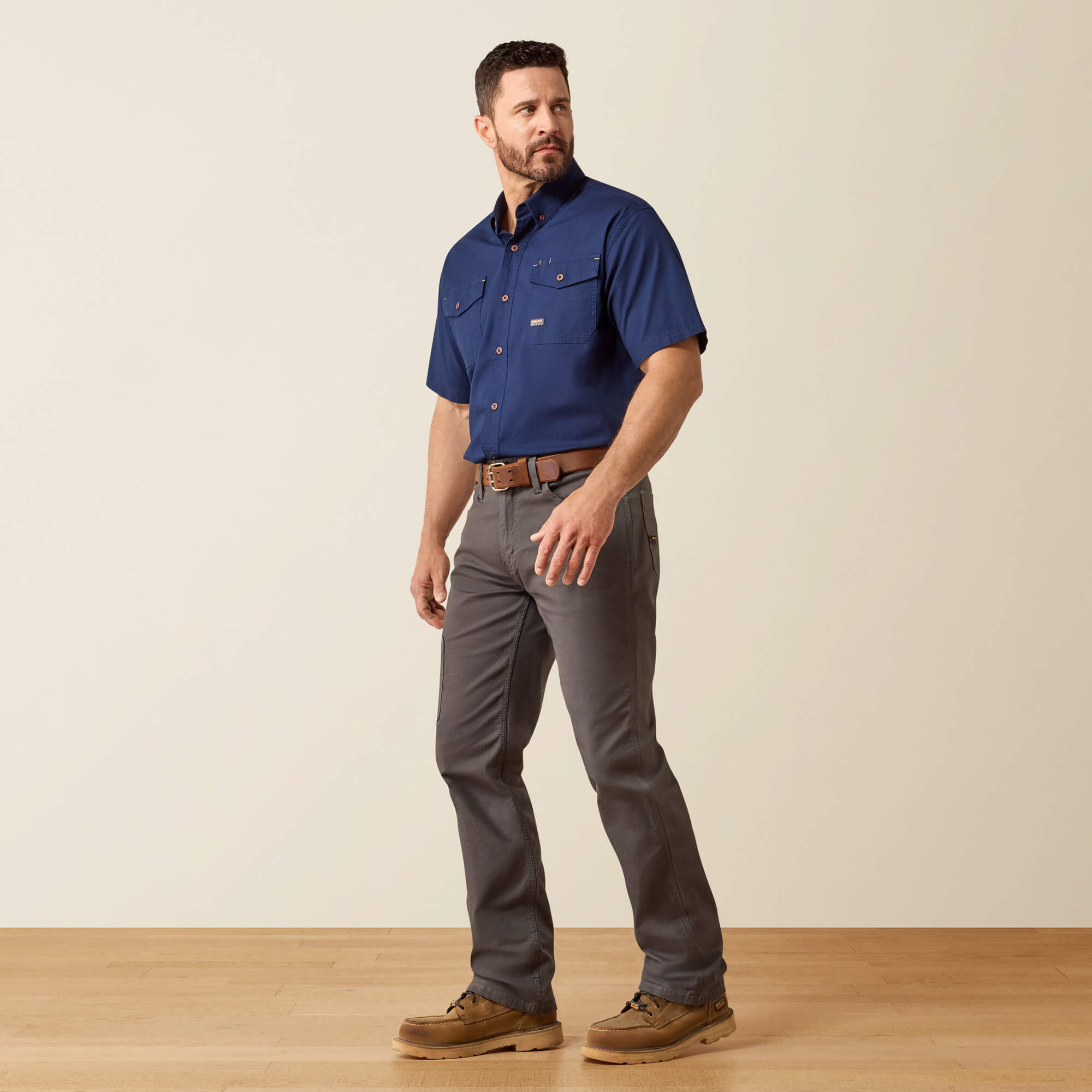 Rebar M4 Relaxed Made Tough DuraStretch Straight Leg Pants Full - REBAR GRAY