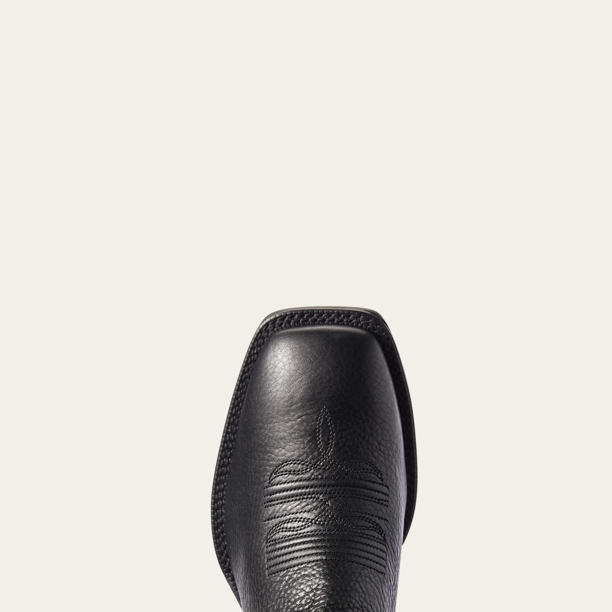 Booker Chelsea Wide Square Toe Western Boot Toe - BLACK