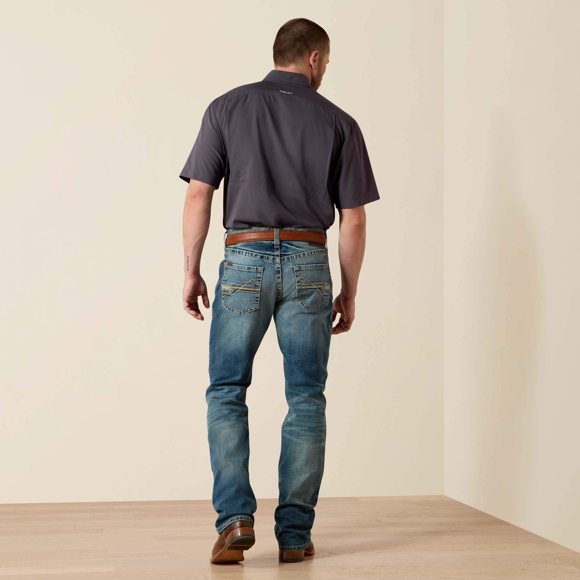 M4 Stretch Shoreway Stackable Straight Leg Jean Back - DAKOTA