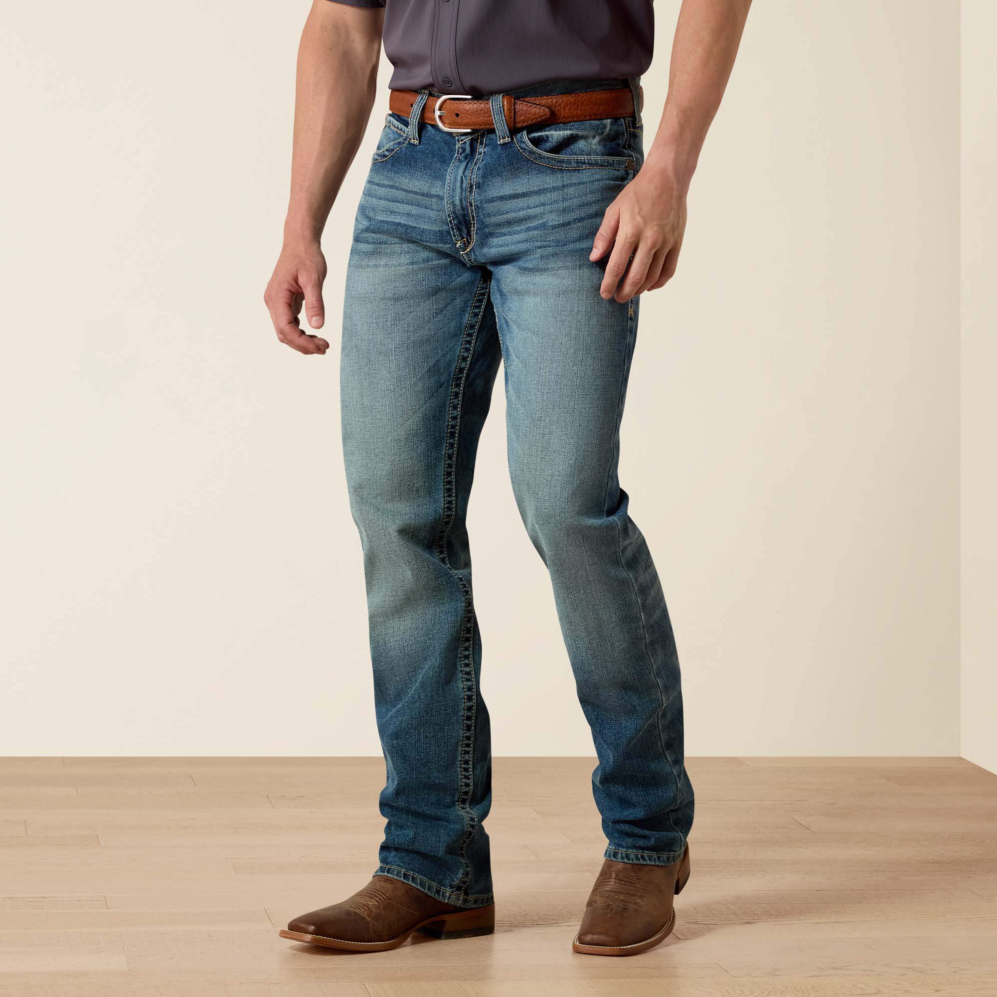 M4 Stretch Shoreway Stackable Straight Leg Jean Front - DAKOTA