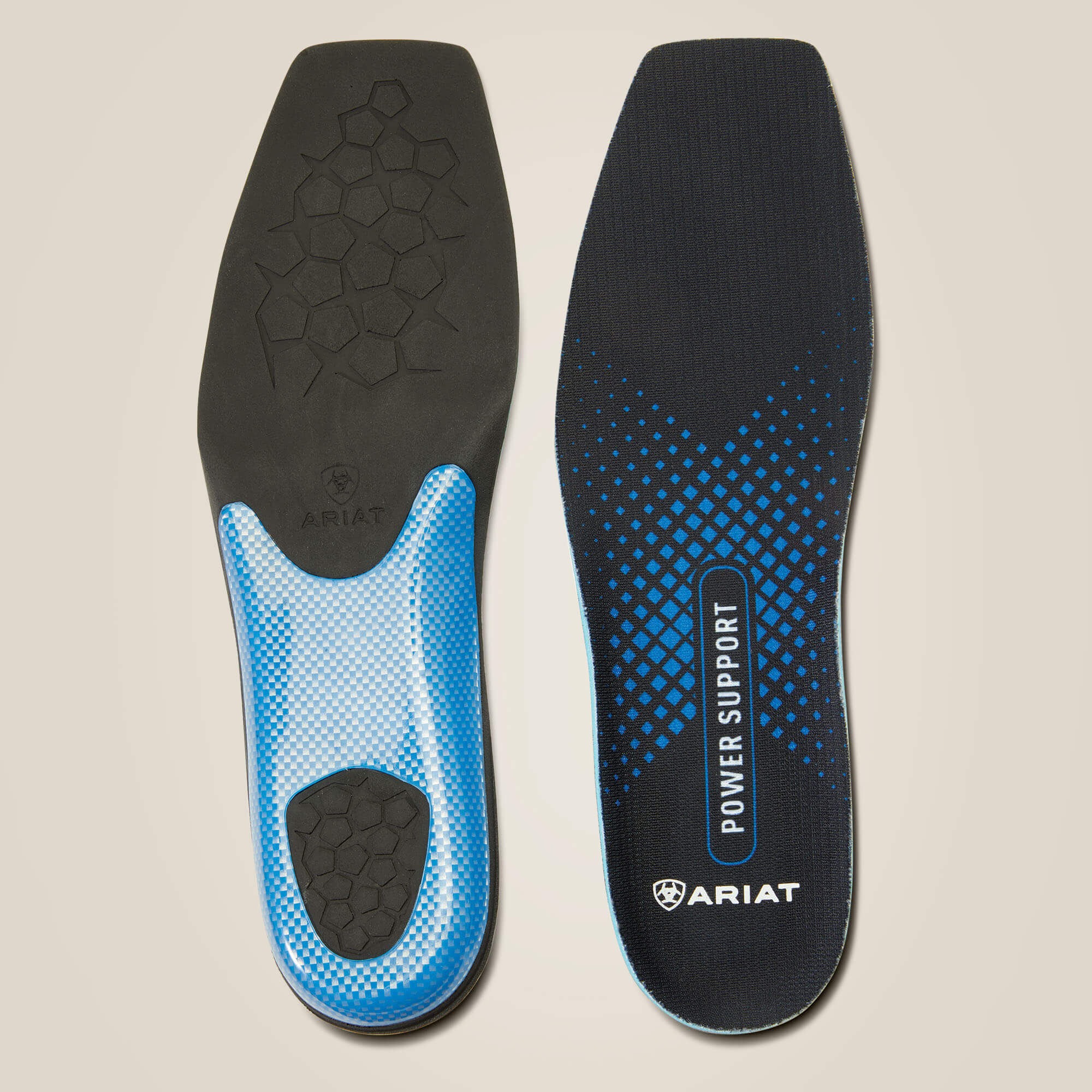 Men's Power Support Wide Square Toe Insole Front - MULTI