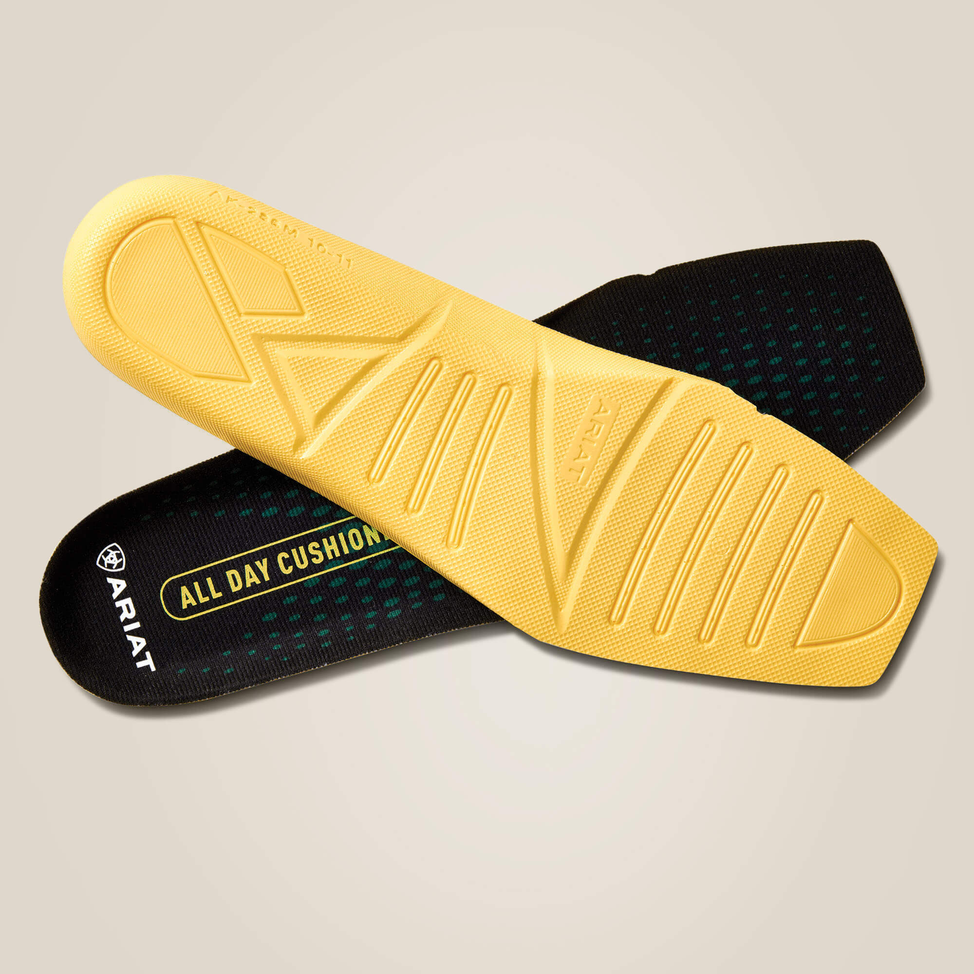 Men's All Day Cushioning Wide Square Toe Insole Front - MULTI