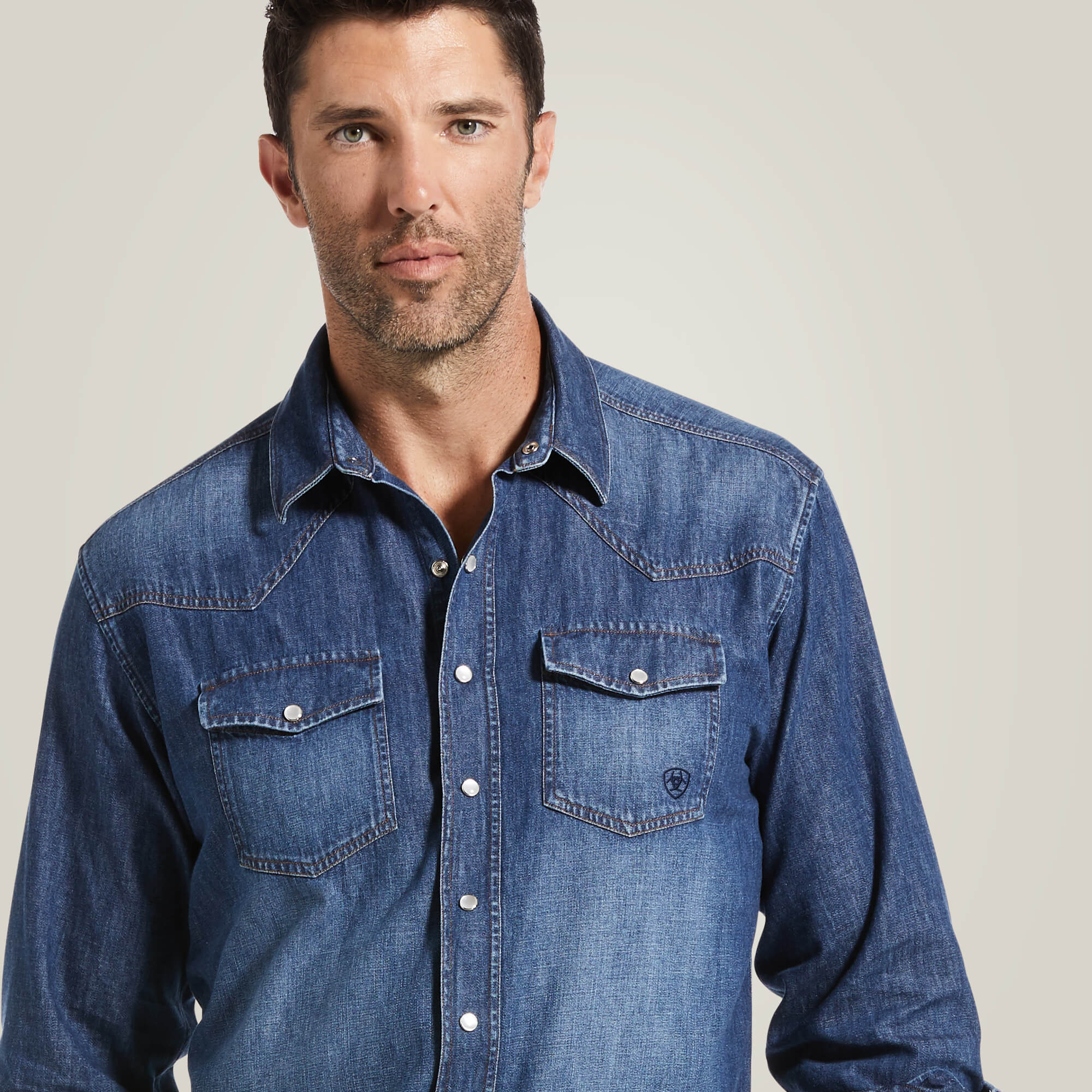 Denim Retro Fit Shirt 02 - STONE