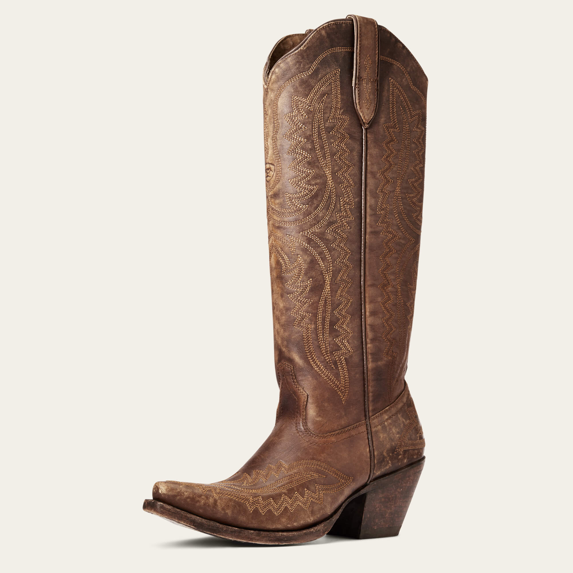 Casanova X Toe Western Boot 3-4 Front - NATURALLY DISTRESSED BROWN