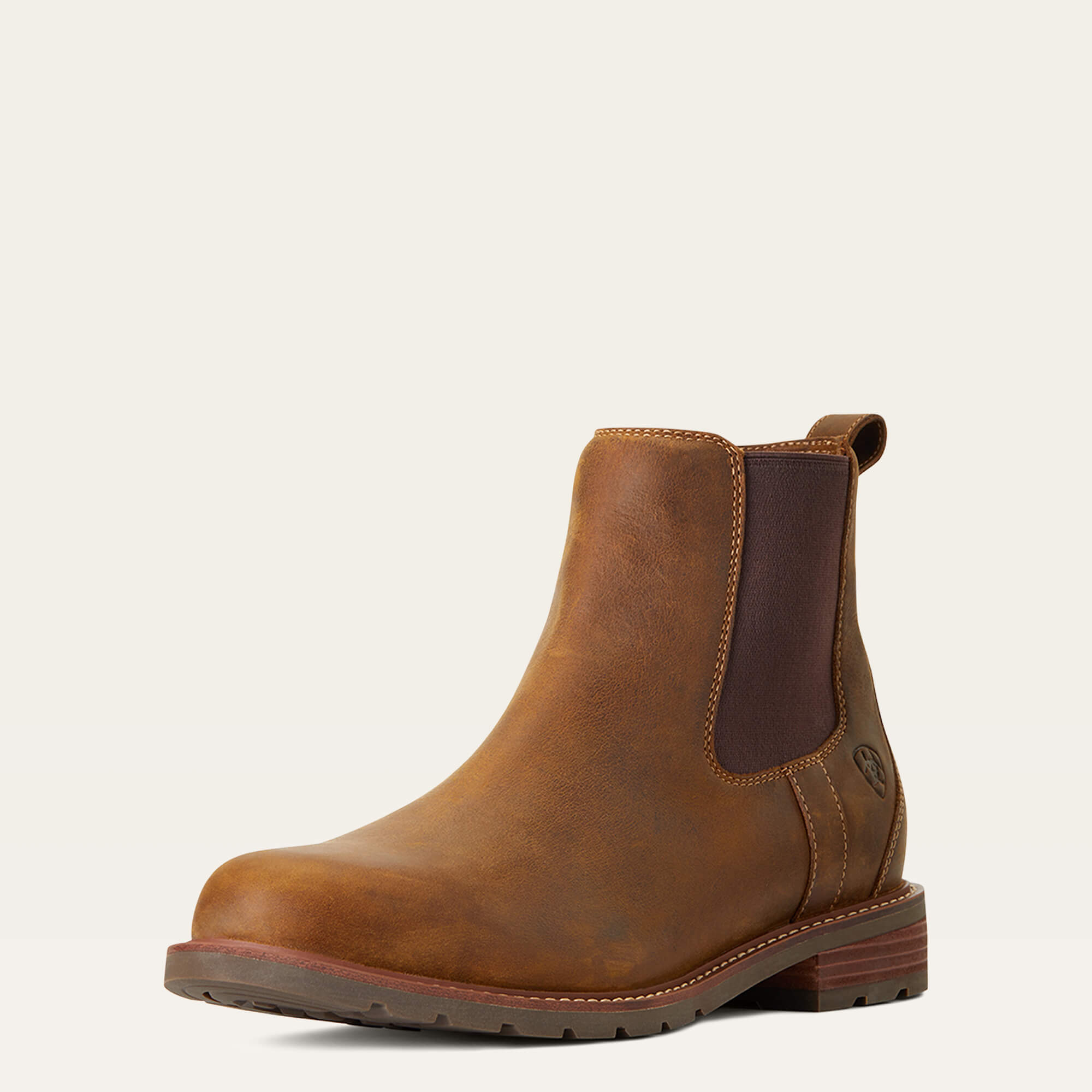 Wexford Waterproof Chelsea Boot 3-4 Front - WEATHERED BROWN