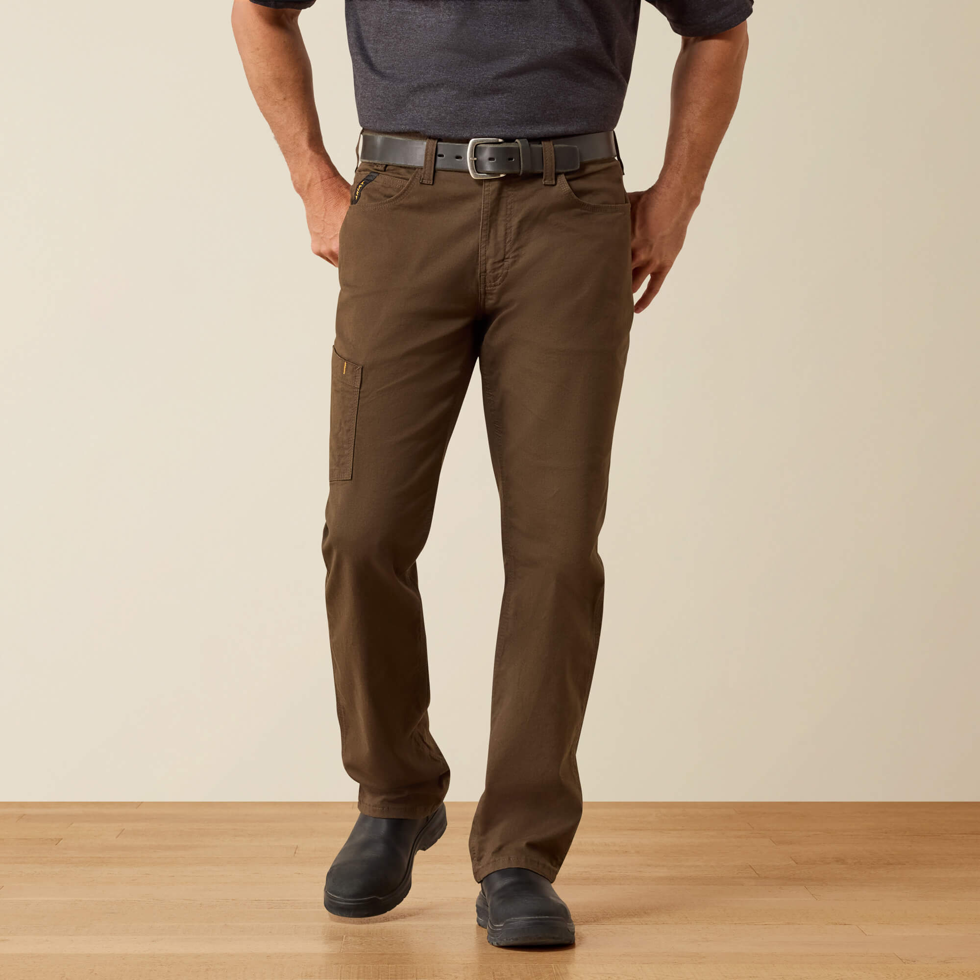 Rebar M4 Relaxed Made Tough DuraStretch Straight Leg Pants Front - WREN