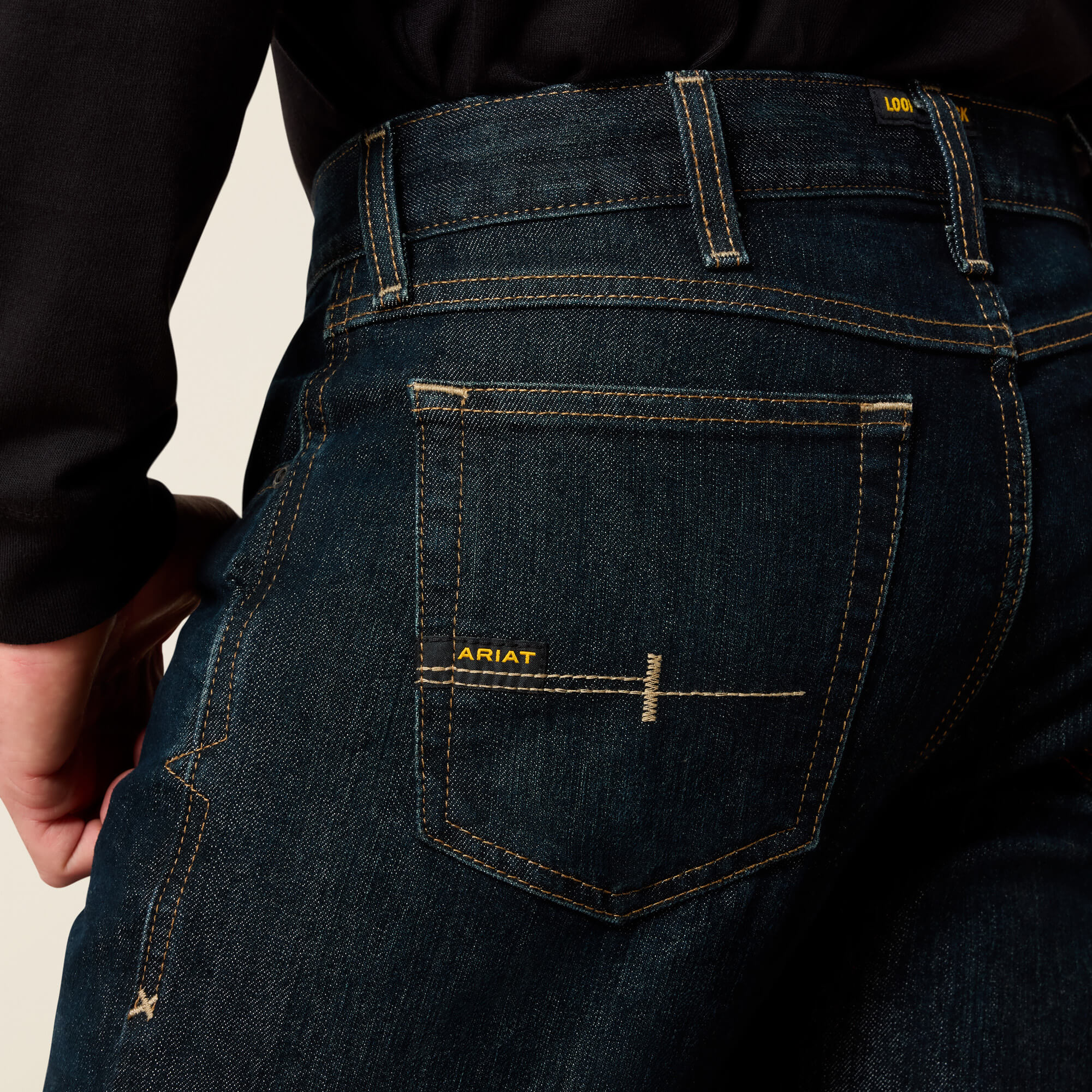 Rebar M7 Slim DuraStretch Basic Stackable Straight Leg Jean 02 - BLACKSTONE