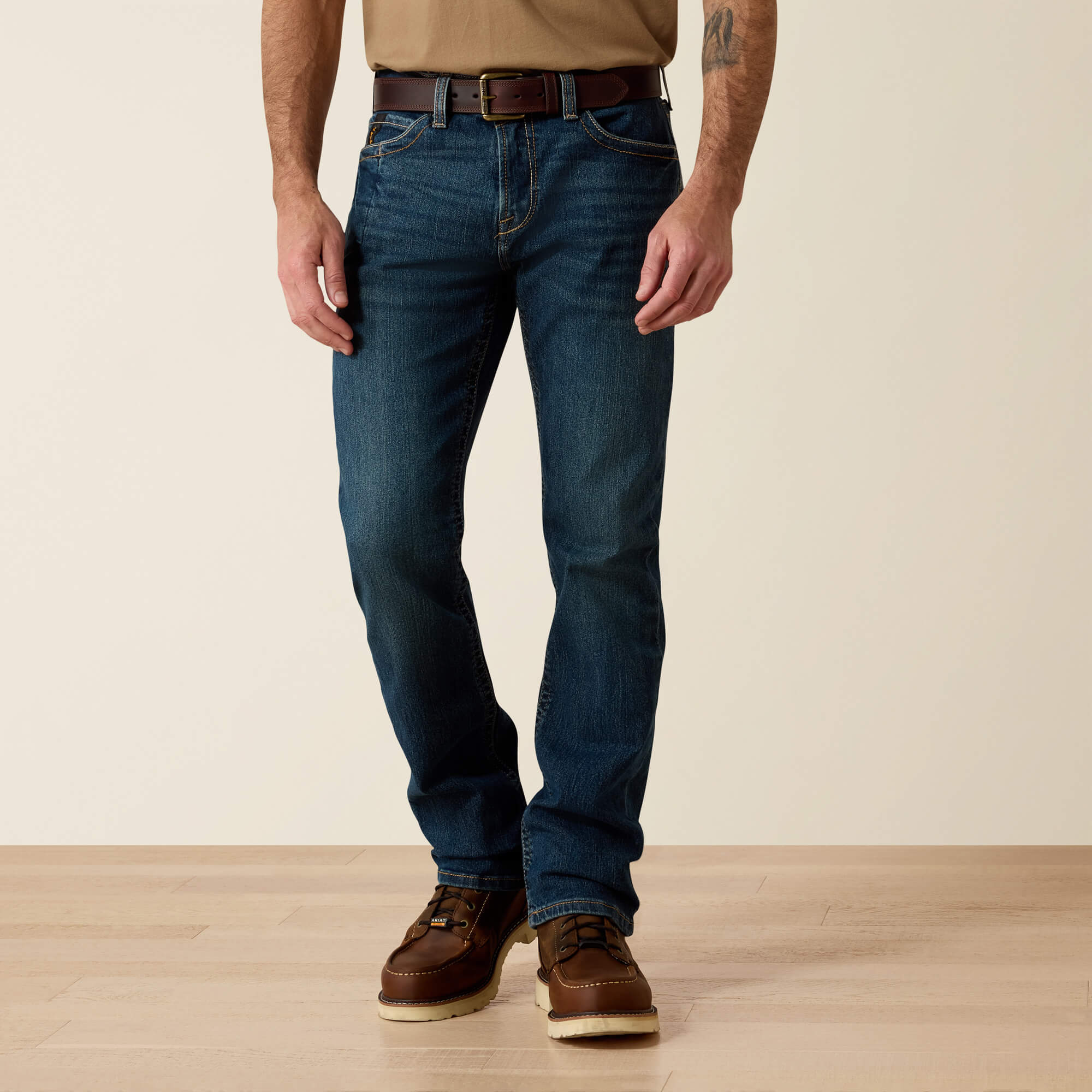 Rebar M7 Slim DuraStretch Edge Straight Jean Front - BODIE