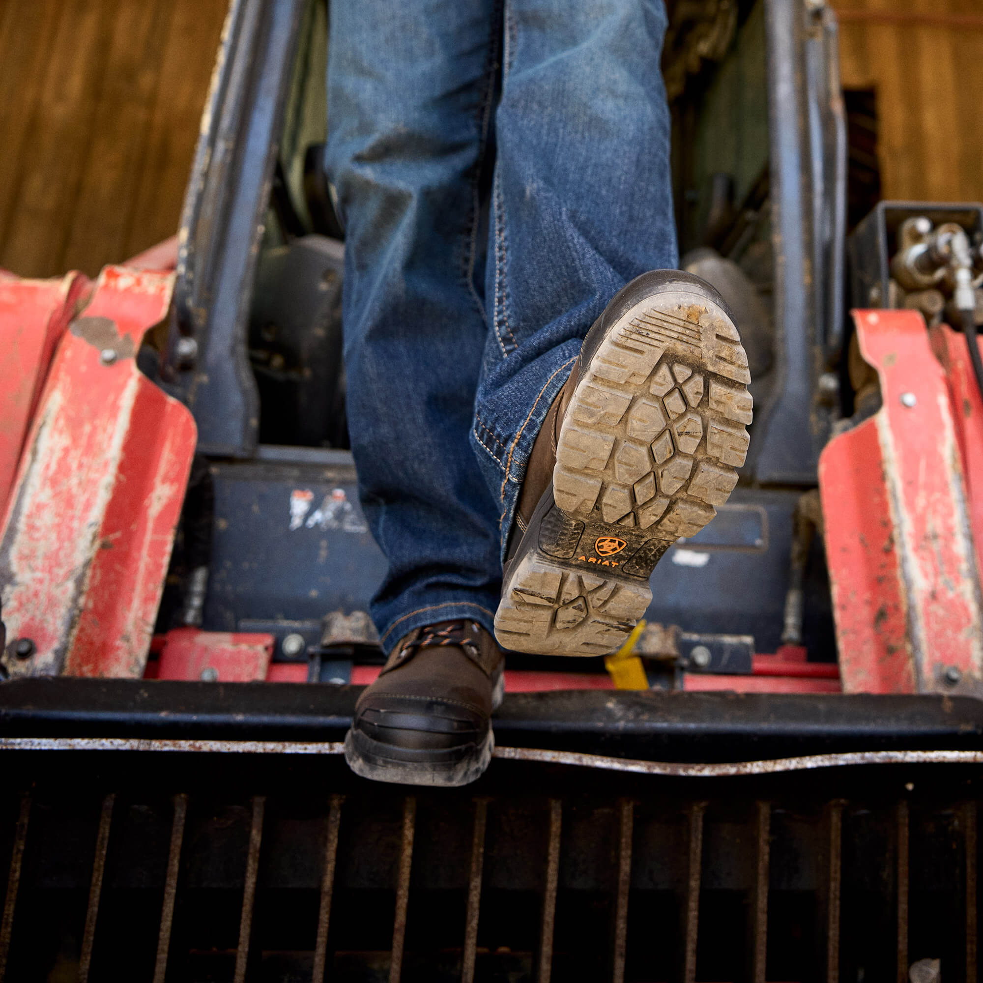 Treadfast 6" Waterproof Steel Toe Work Boot Lifestyle - DARK BROWN