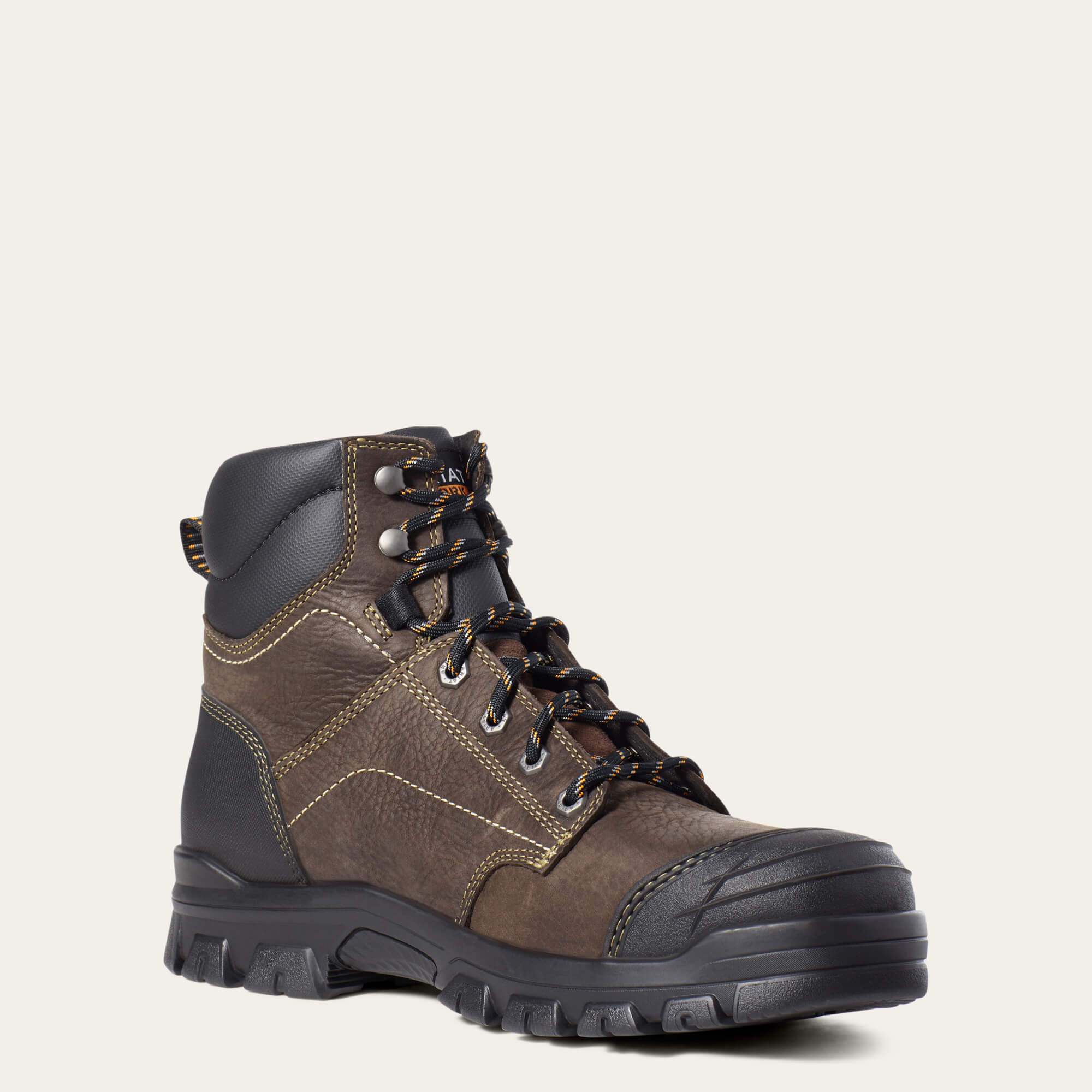 Treadfast 6" Waterproof Steel Toe Work Boot Medial - DARK BROWN