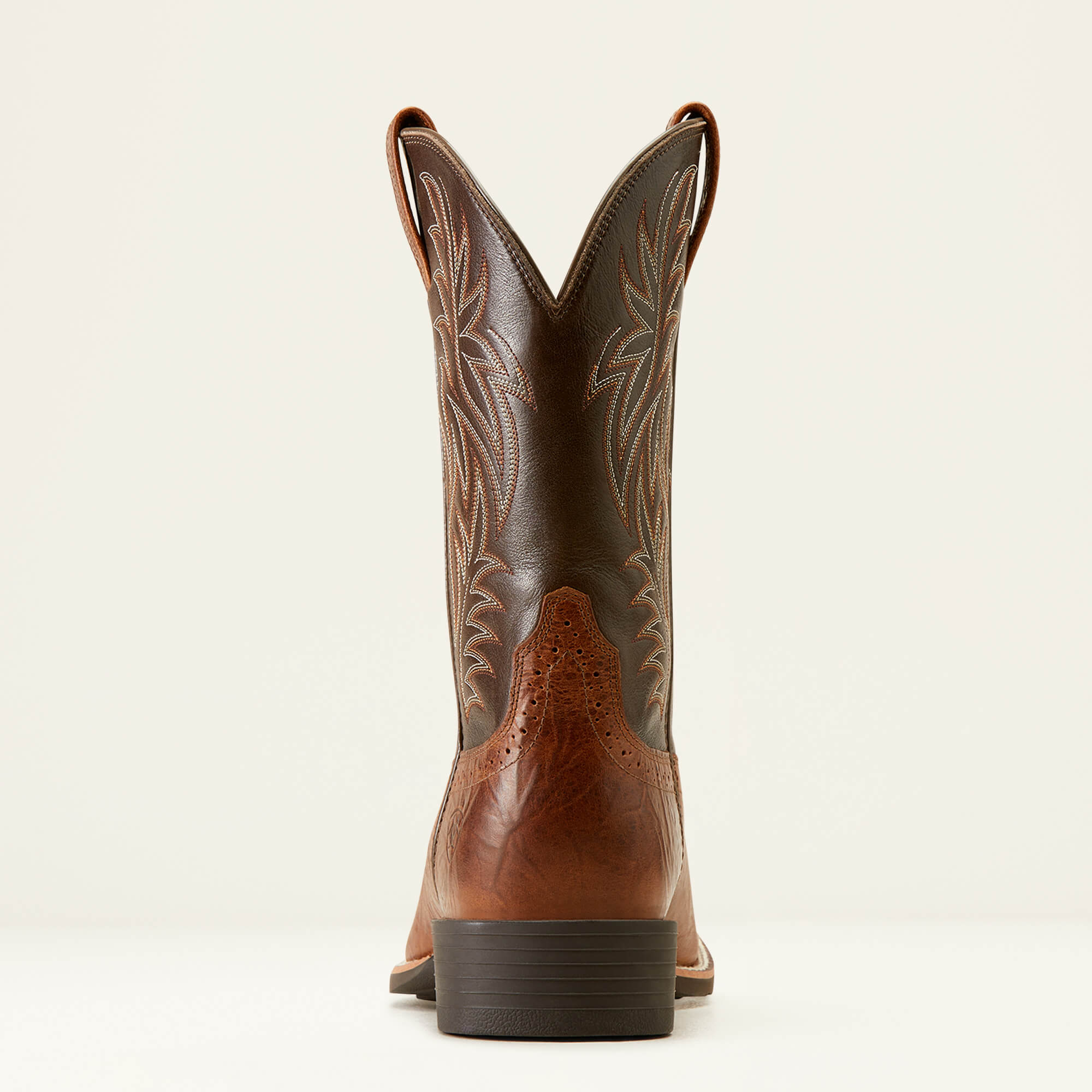 Sport Western Wide Square Toe Cowboy Boot Heel - PEANUT BUTTER/CHAGA BROWN