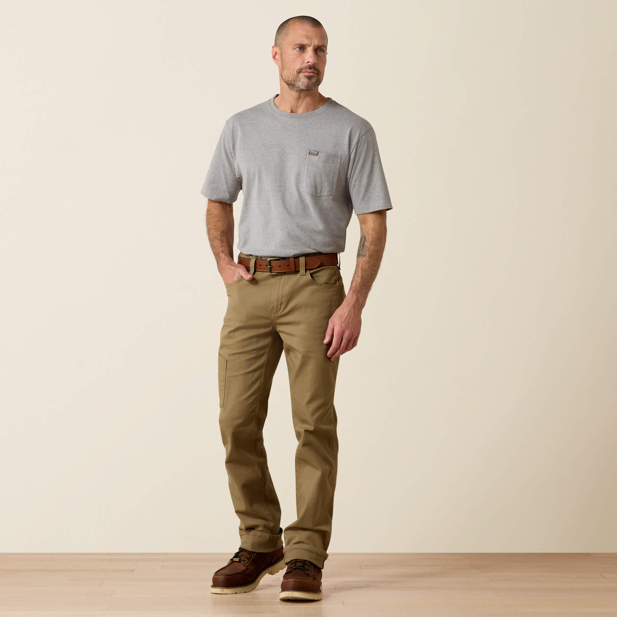 Rebar M7 DuraStretch Made Tough Straight Pant Full - FIELD KHAKI