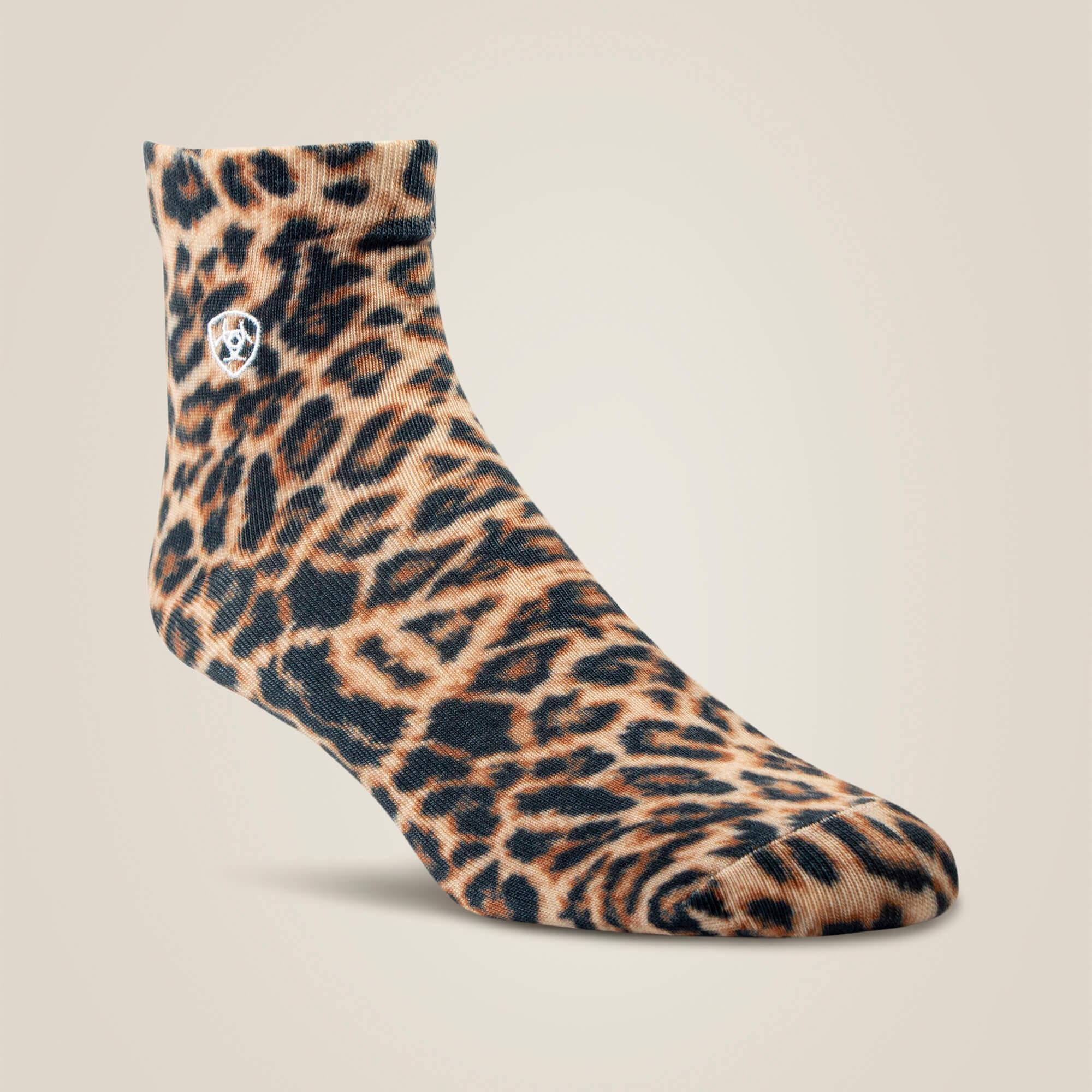 Wild Thing Ankle Sock 2 Pair Multi Color Pack 01 - LEOPARD PRINT/SKY BLUE