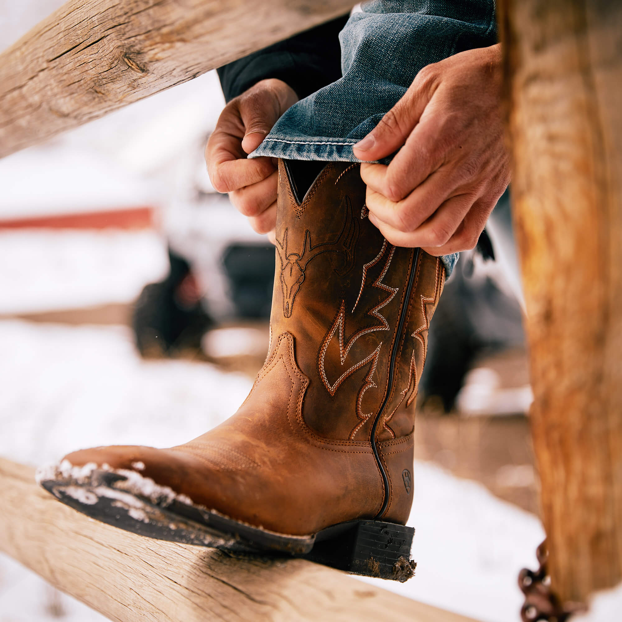 Sport Outdoor Cowboy Boot Lifestyle - DISTRESSED BROWN