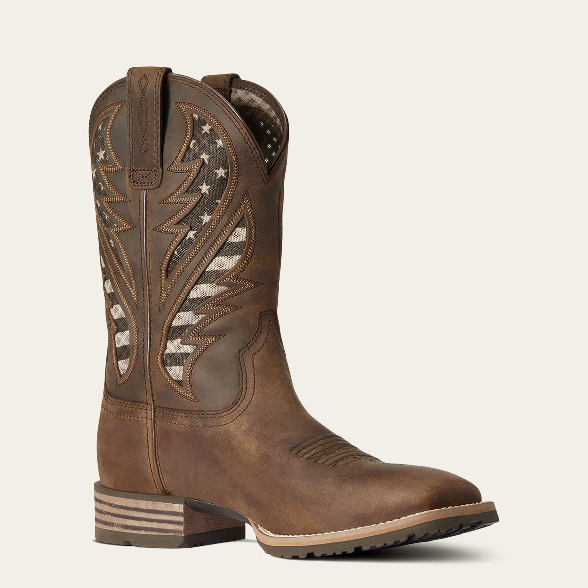Hybrid VentTEK Western Boot Medial - DISTRESSED BROWN