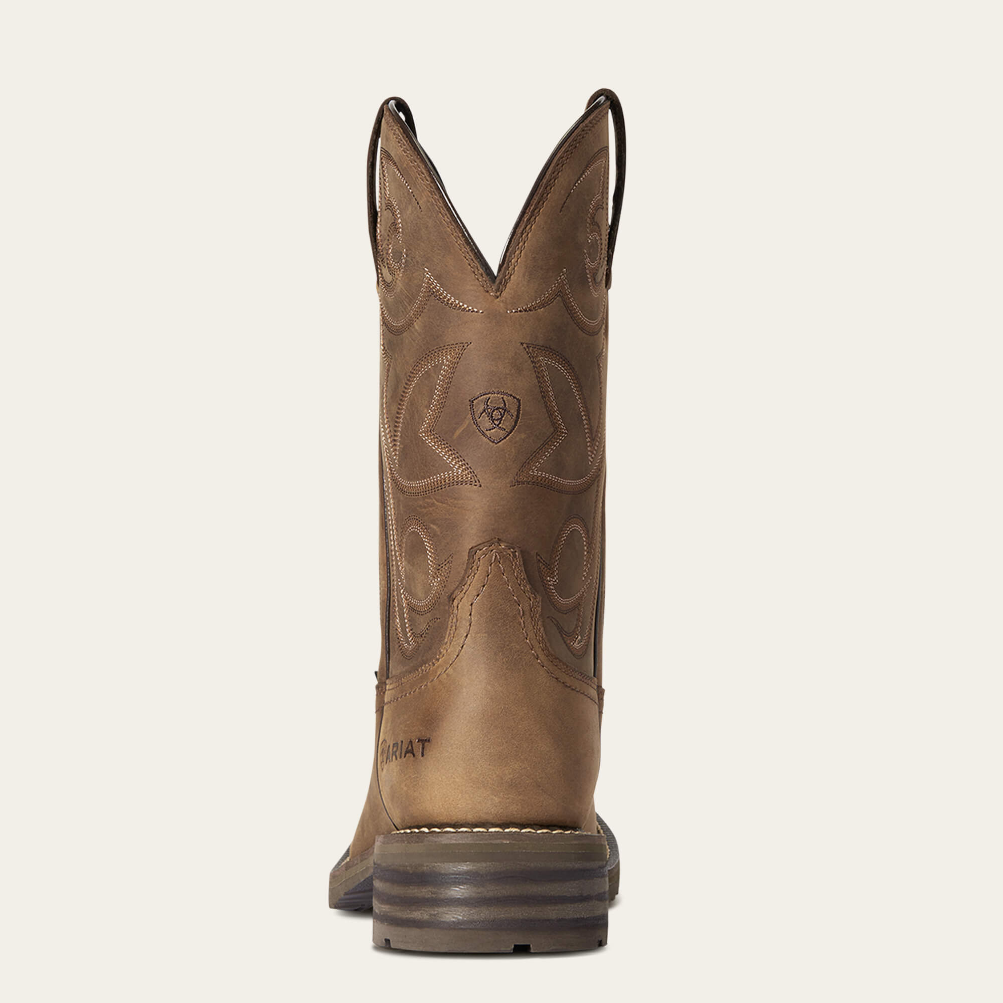 Hybrid Patriot Waterproof Western Boot Heel - DISTRESSED BROWN