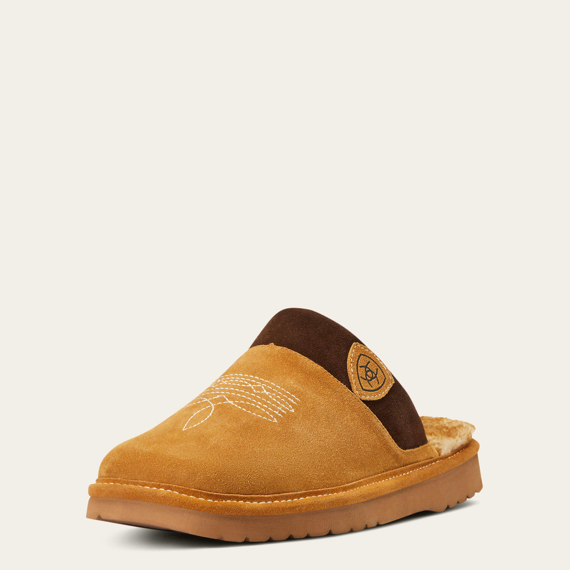 Silversmith Square Toe Slipper 3-4 Front - CHESTNUT