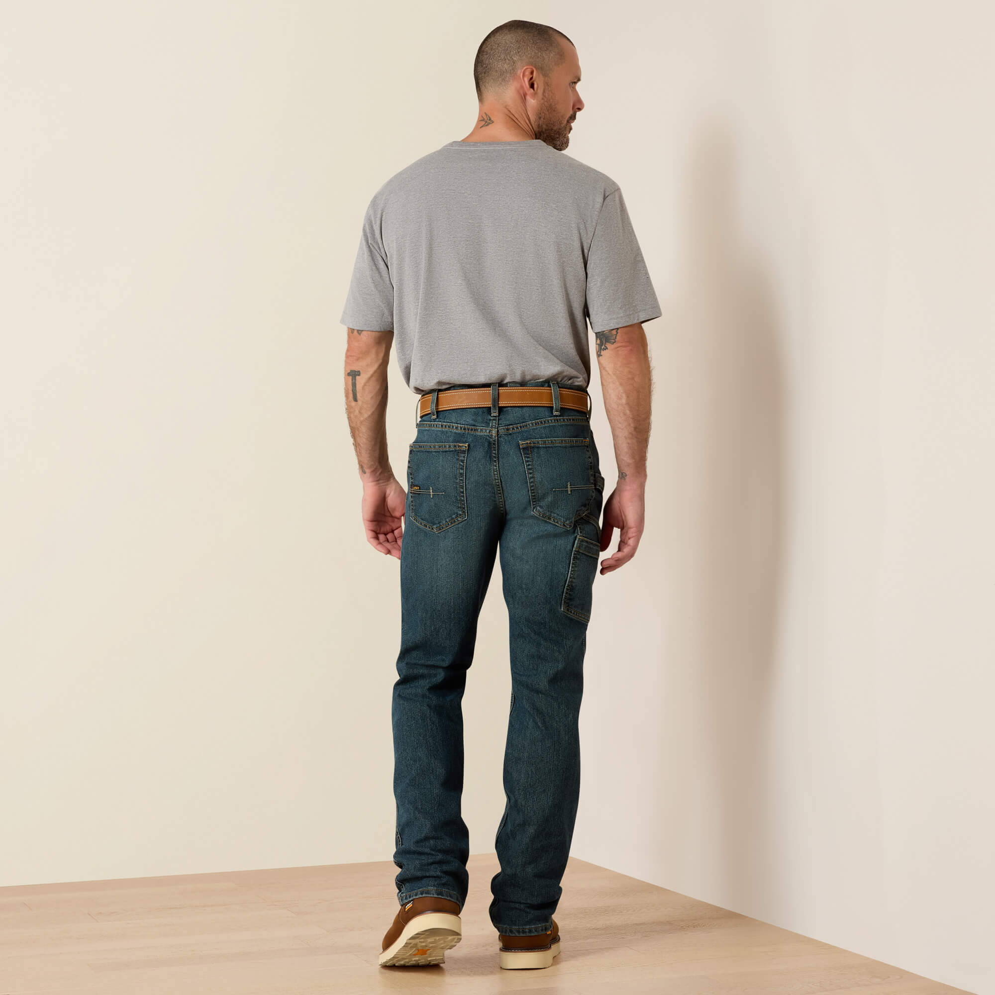 Rebar M7 Slim DuraStretch Workhorse Straight Leg Jean Back - MCCOY