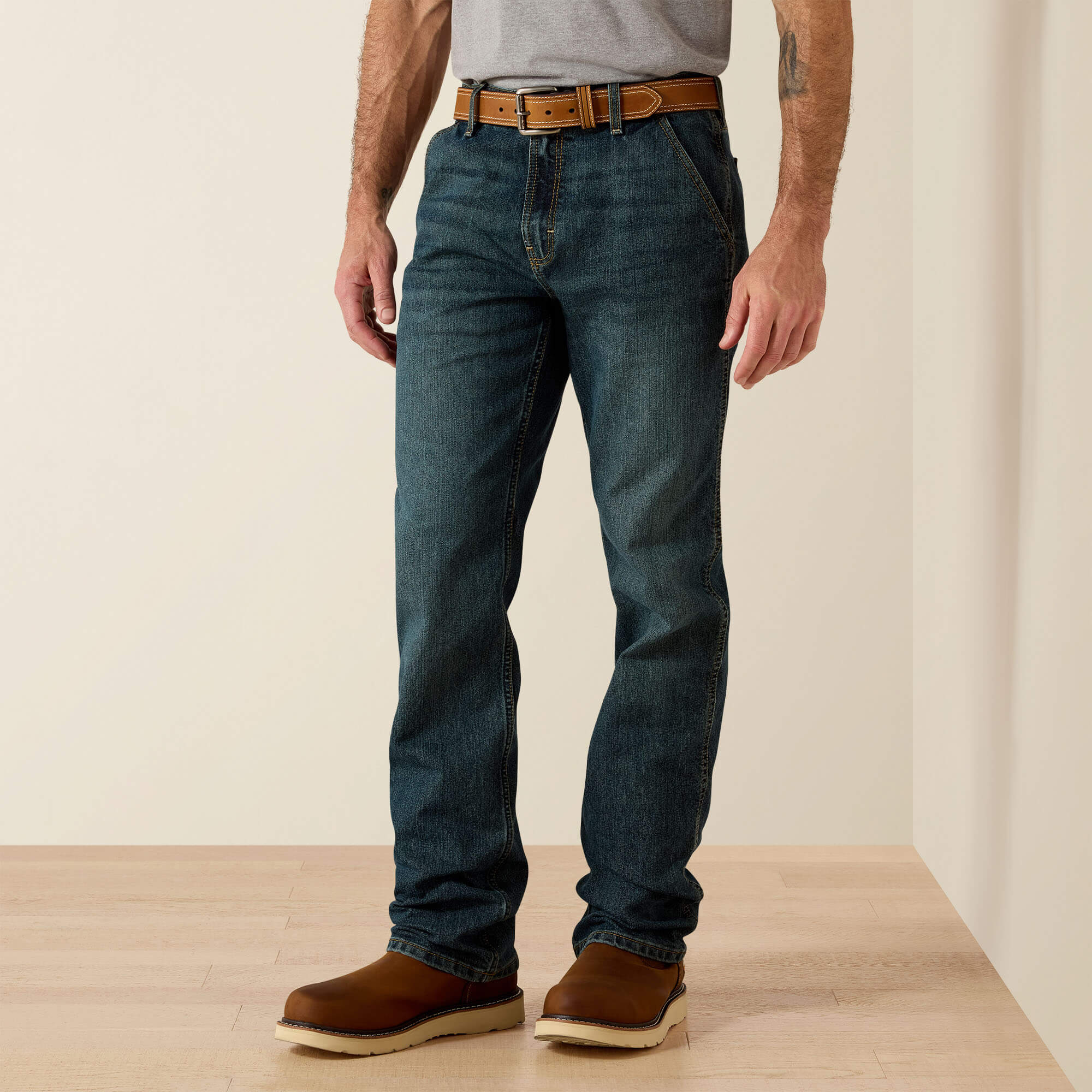 Rebar M7 Slim DuraStretch Workhorse Straight Leg Jean Front - MCCOY