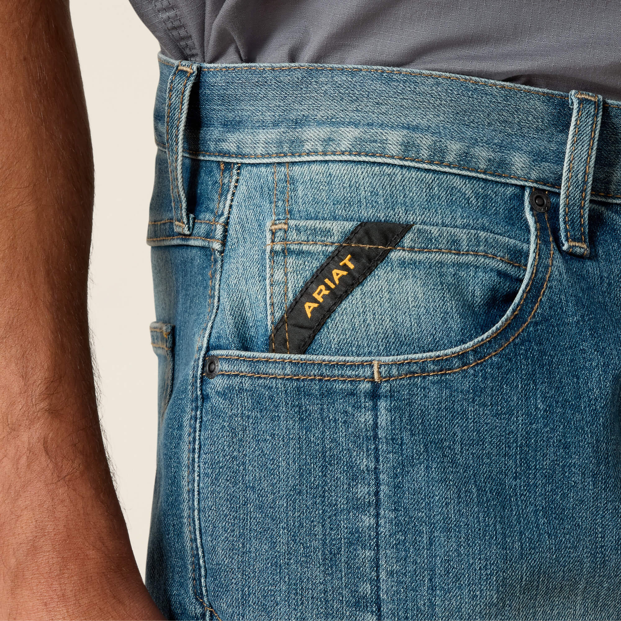 Rebar M5 DuraStretch Basic Stackable Straight Leg Jean 01 - EDGEWOOD