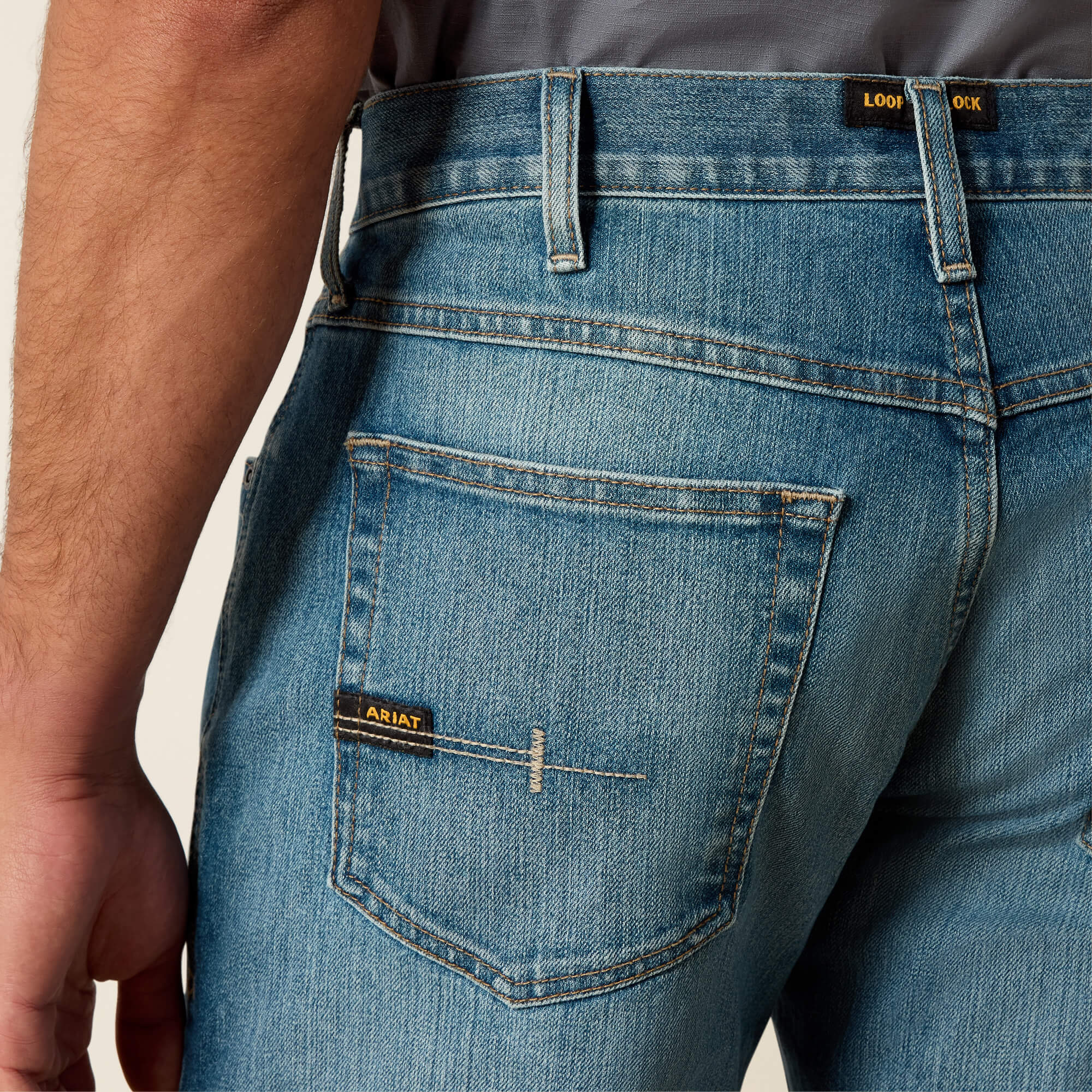 Rebar M5 DuraStretch Basic Stackable Straight Leg Jean 02 - EDGEWOOD
