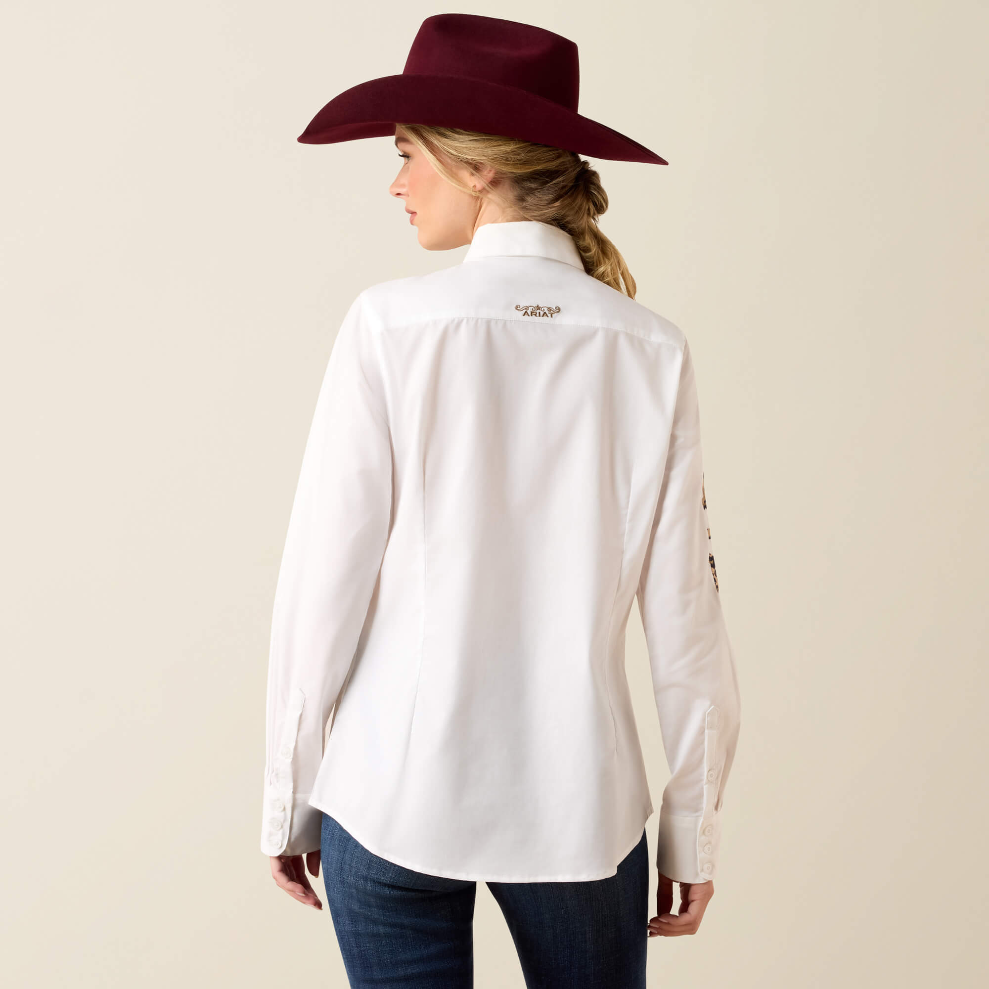 Team Kirby Stretch Shirt Back - WHITE W/ LEOPARD LOGO