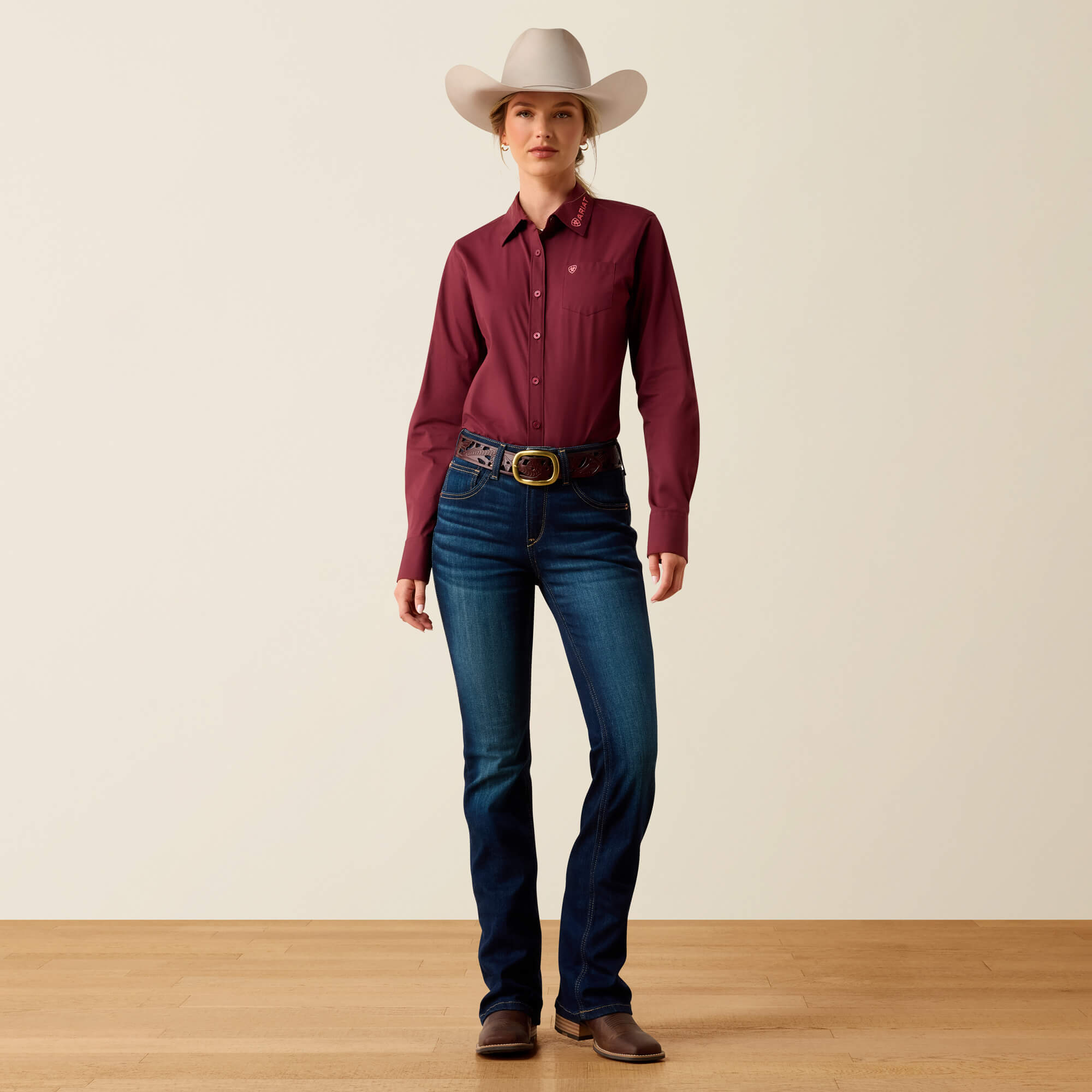 Team Kirby Stretch Shirt Full - ZINFANDEL