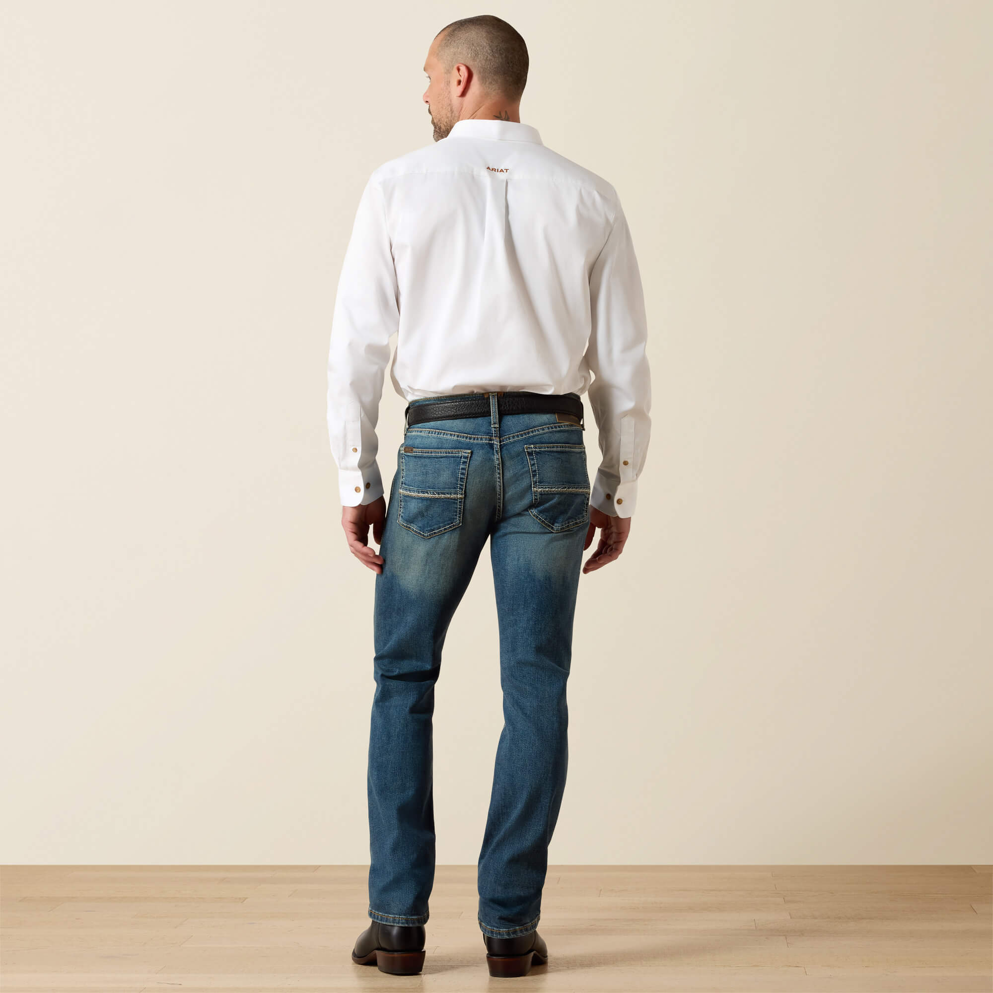 M8 Modern Sebastian Slim Straight Leg Jeans Back - GRAFTON
