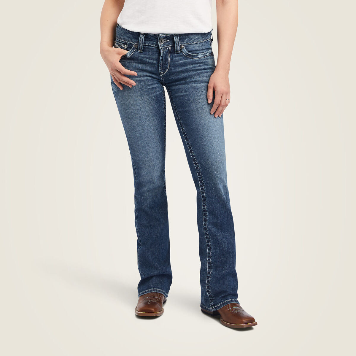 Mid Rise Raquel Boot Cut Jean - Canadian